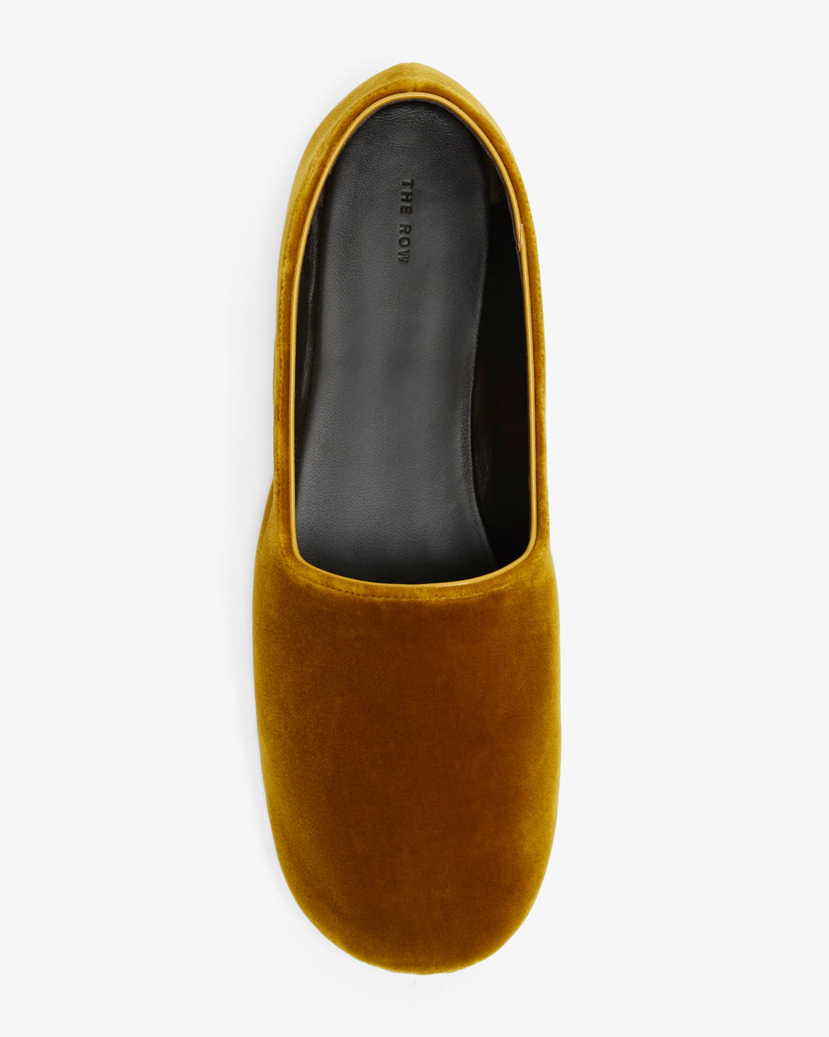 Ponti mustard velvet slippers
