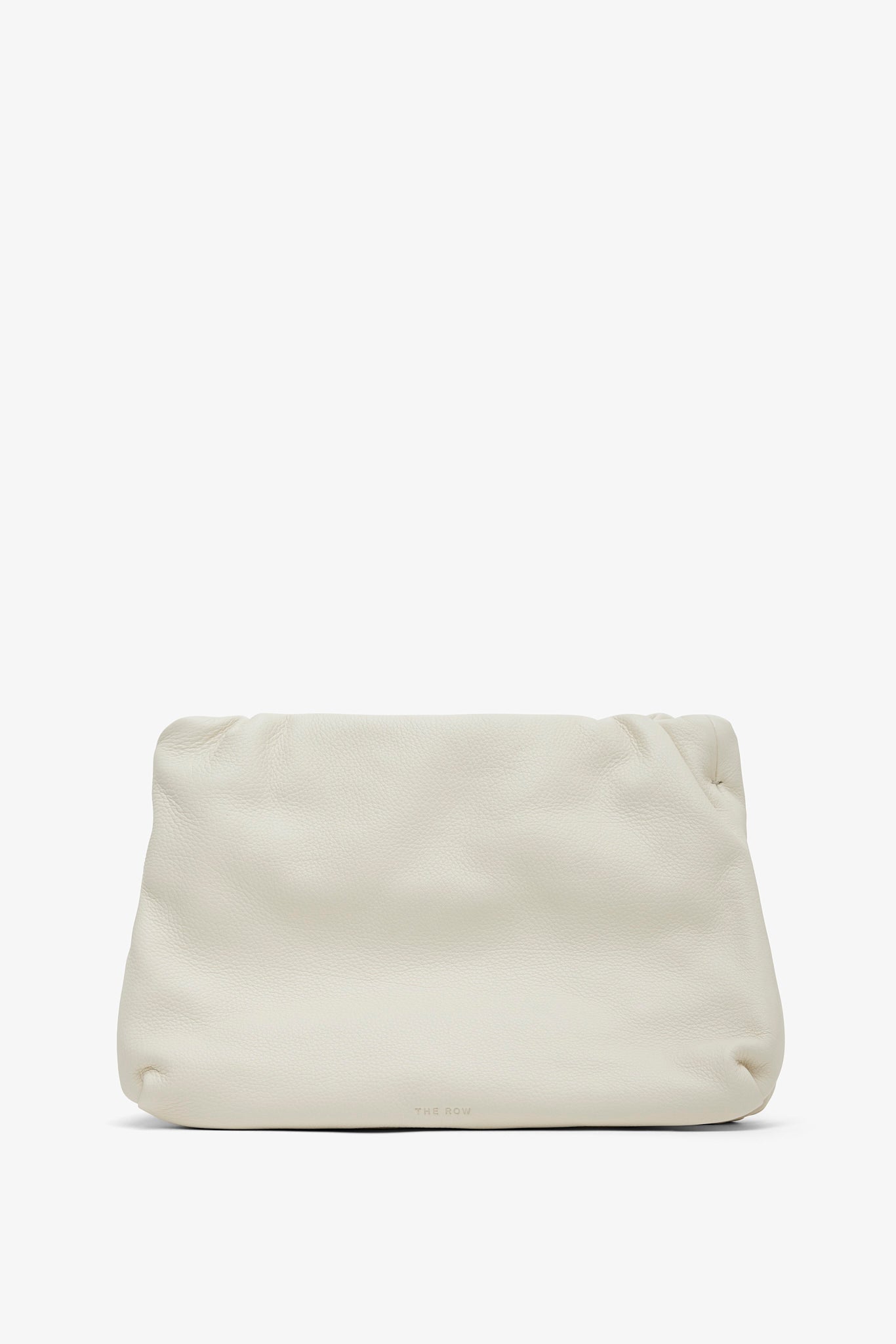 Bourse Ivory leather clutch bag