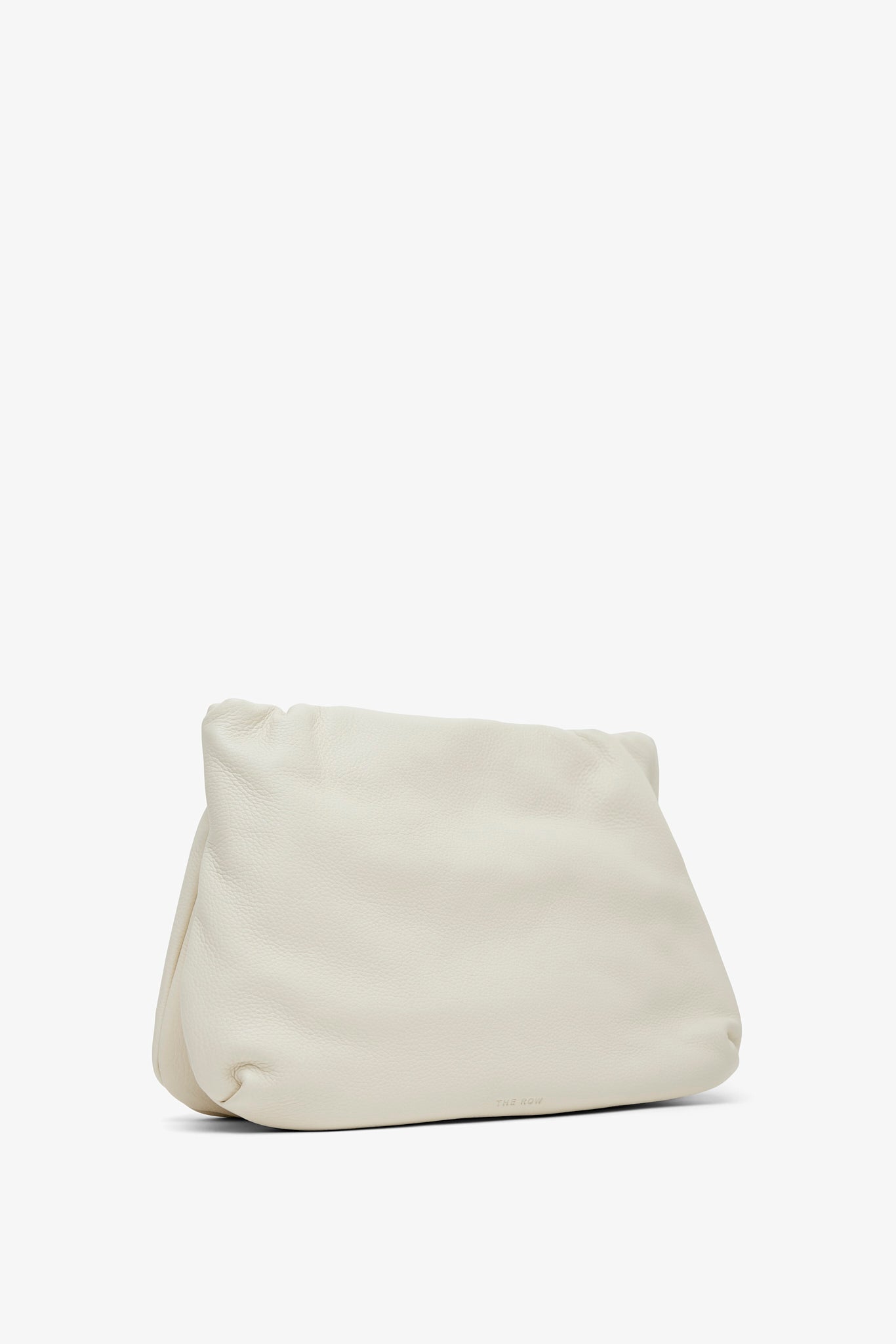 Bourse Ivory leather clutch bag