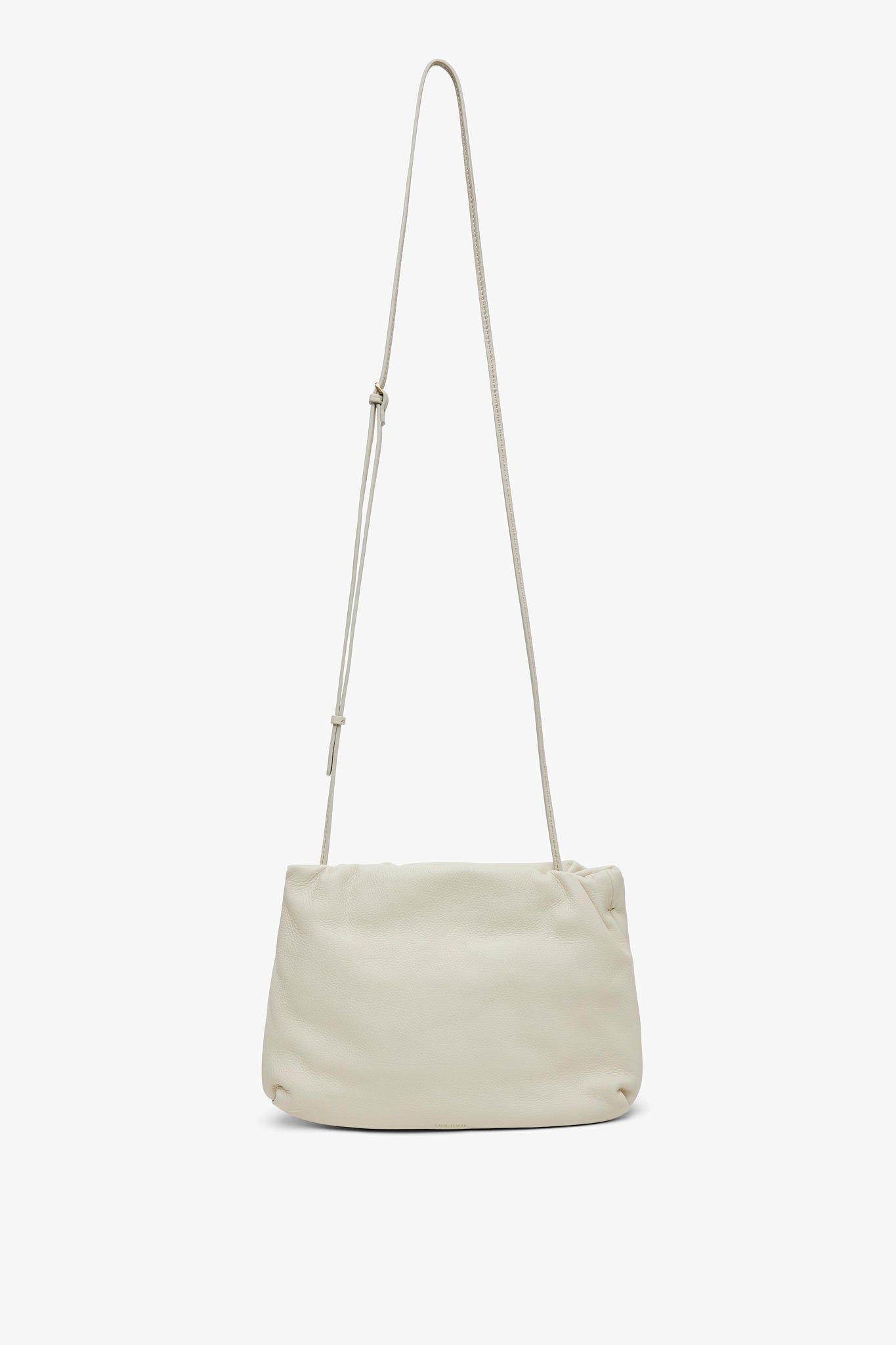 Bourse Ivory leather clutch bag