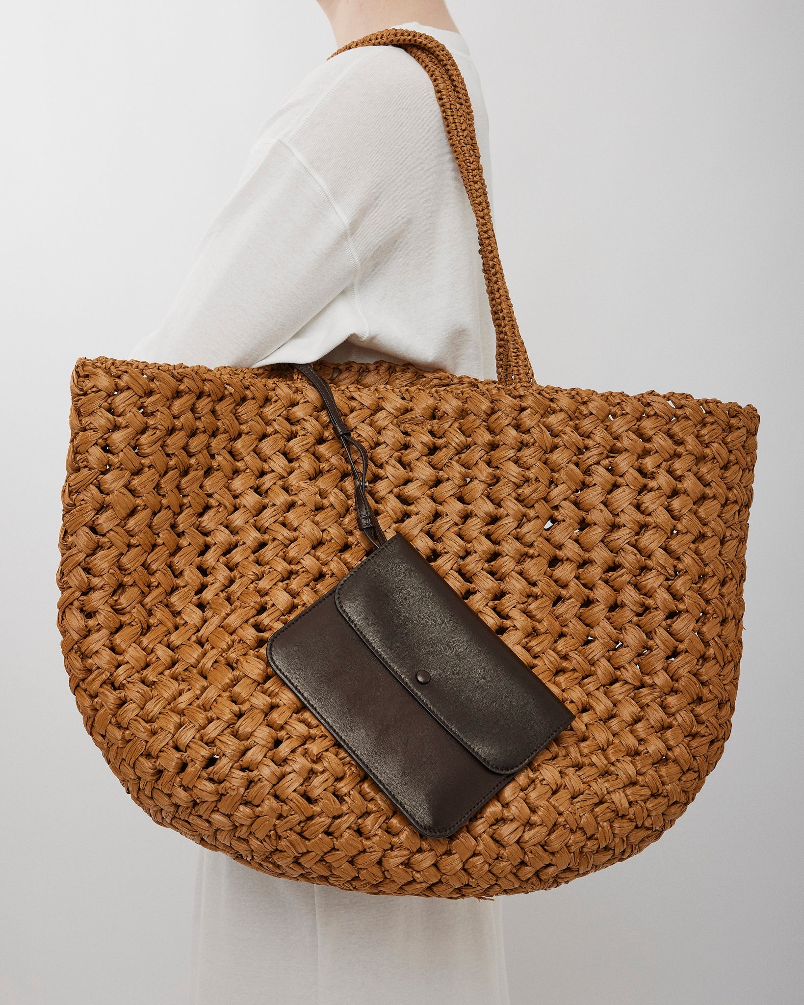 Large Estelle Two raffia bag