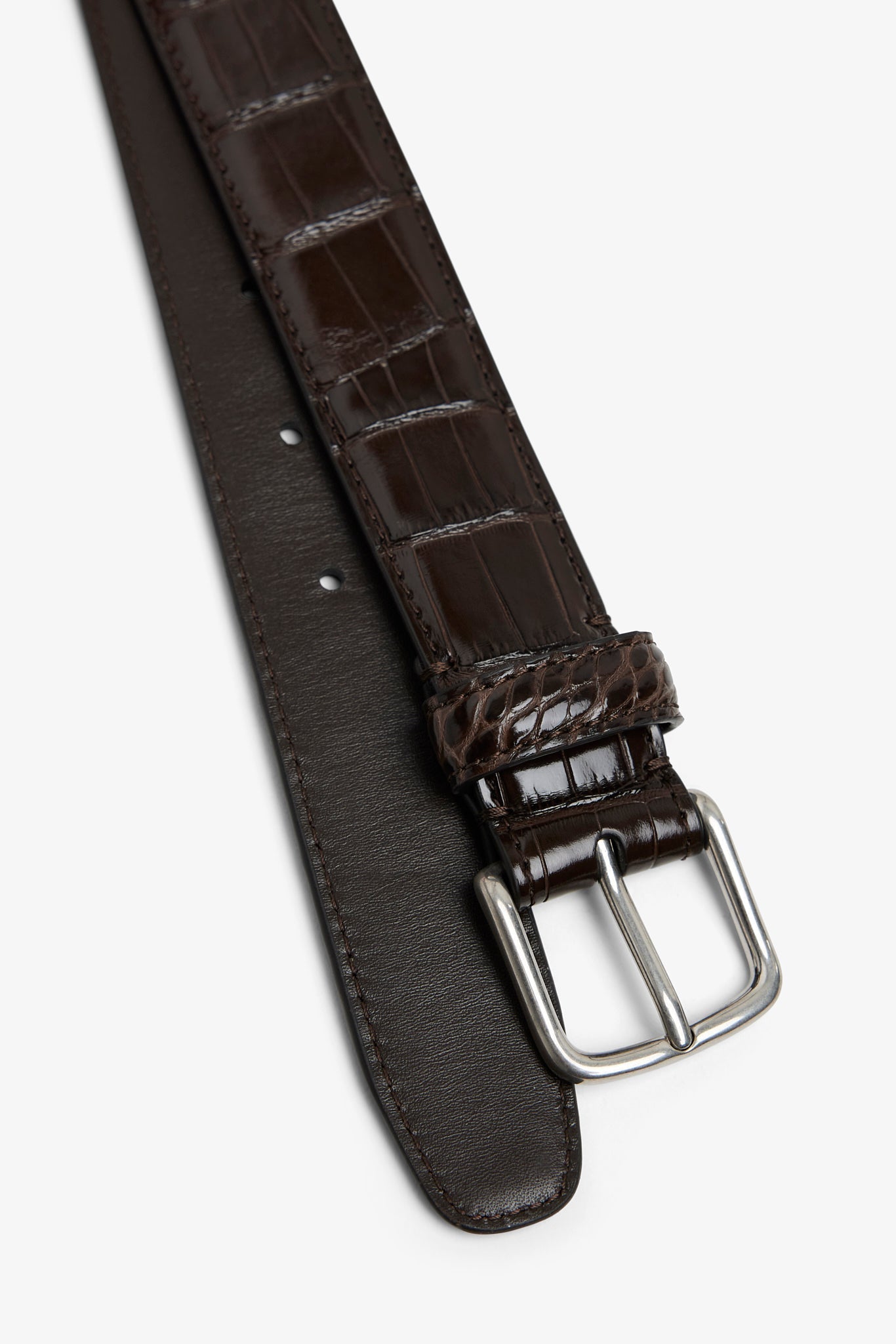 Classic brown leather belt