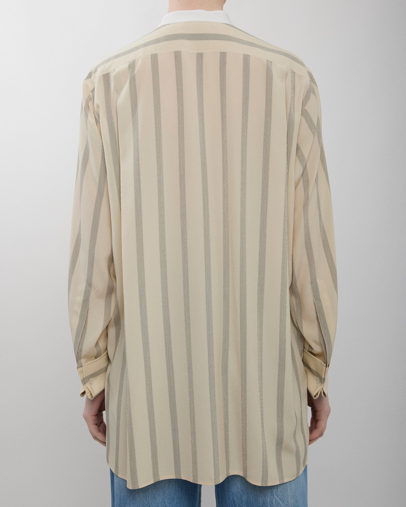Falco white and black striped shirt