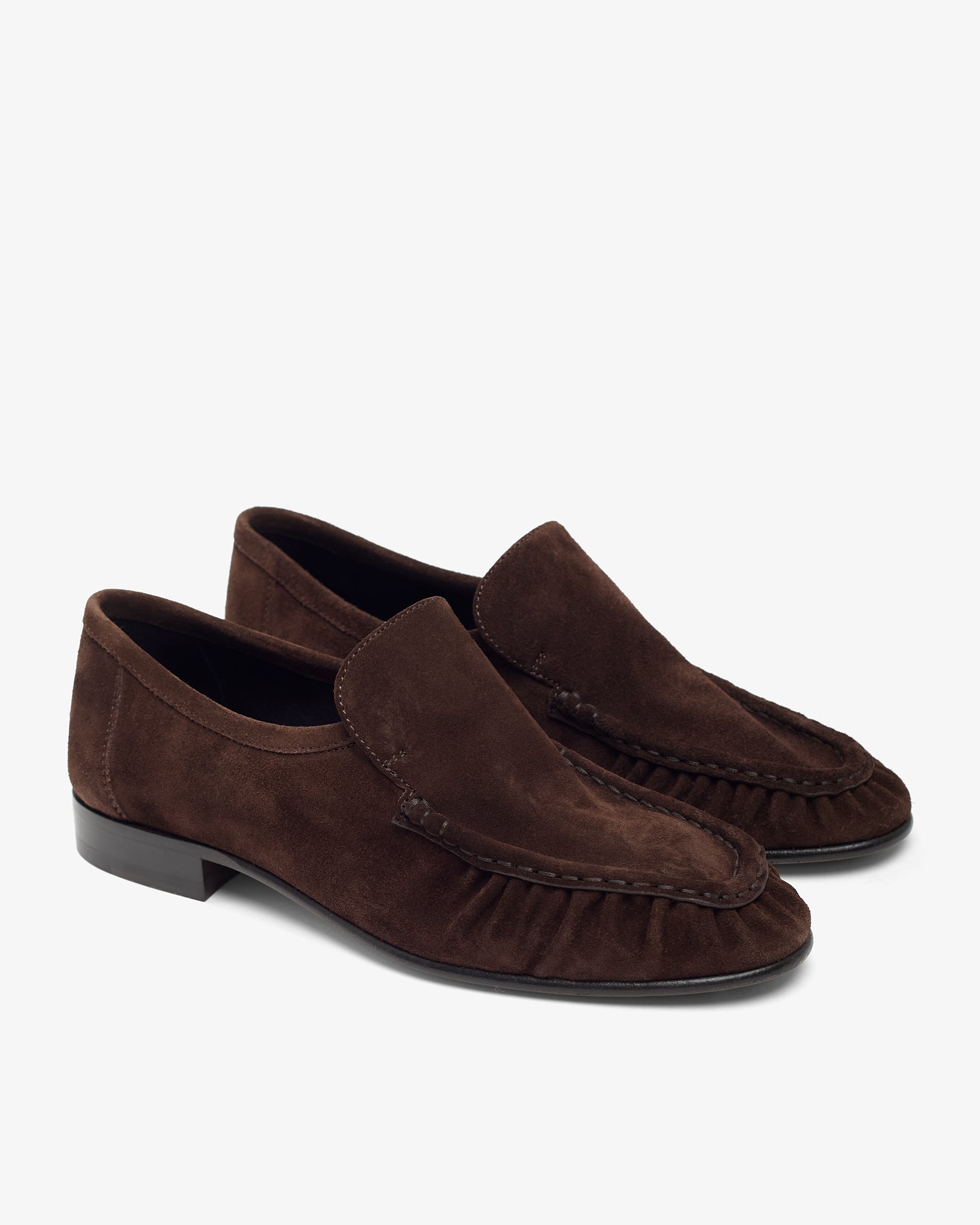 Soft mocassin two suede flats