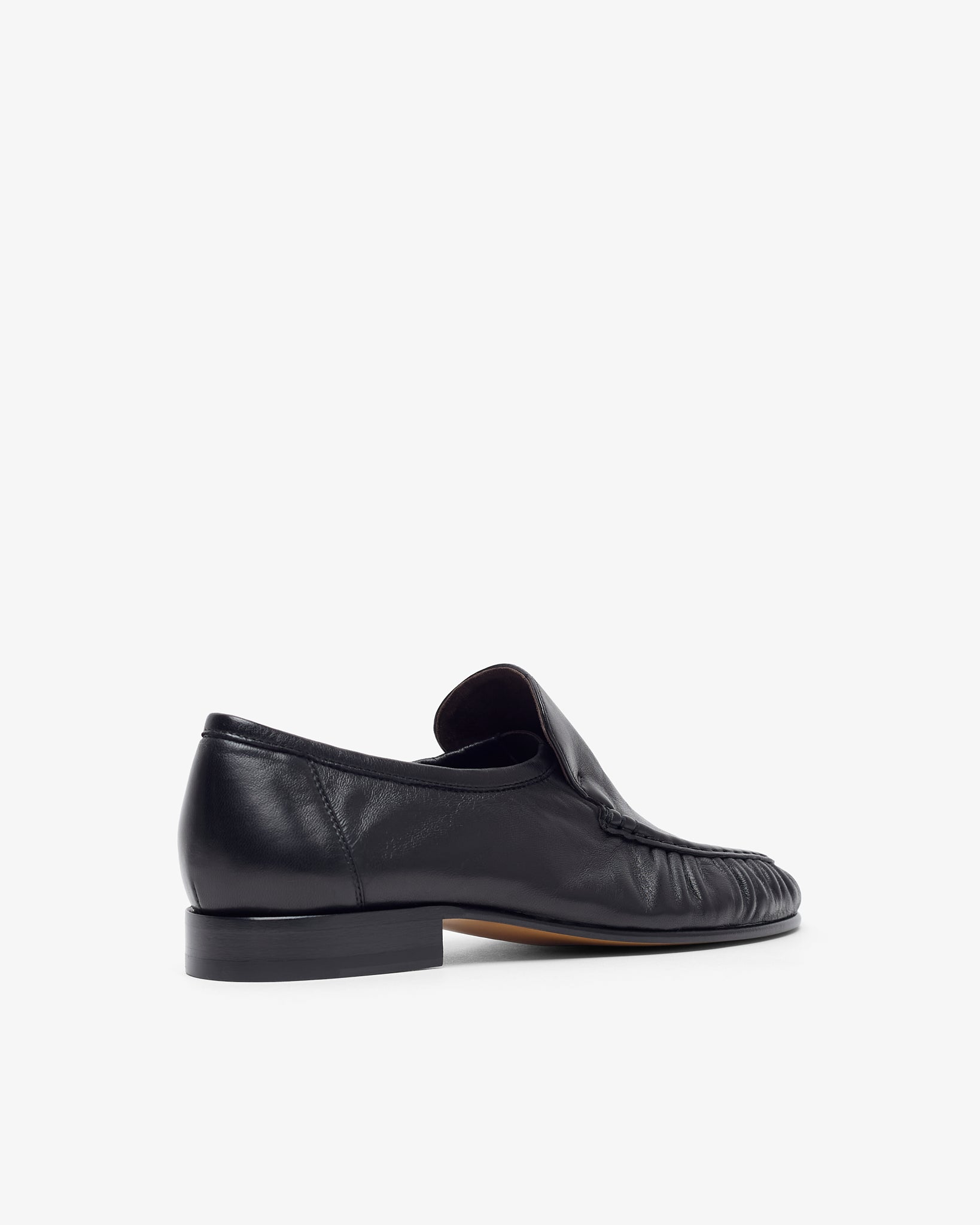 Soft mocassin two black flats