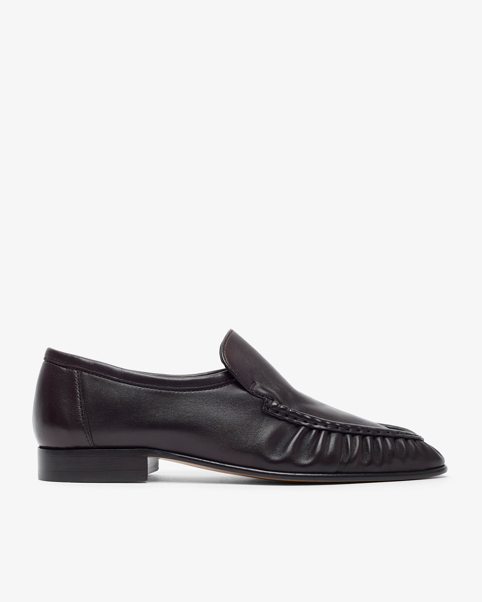 Soft mocassin two brown flats