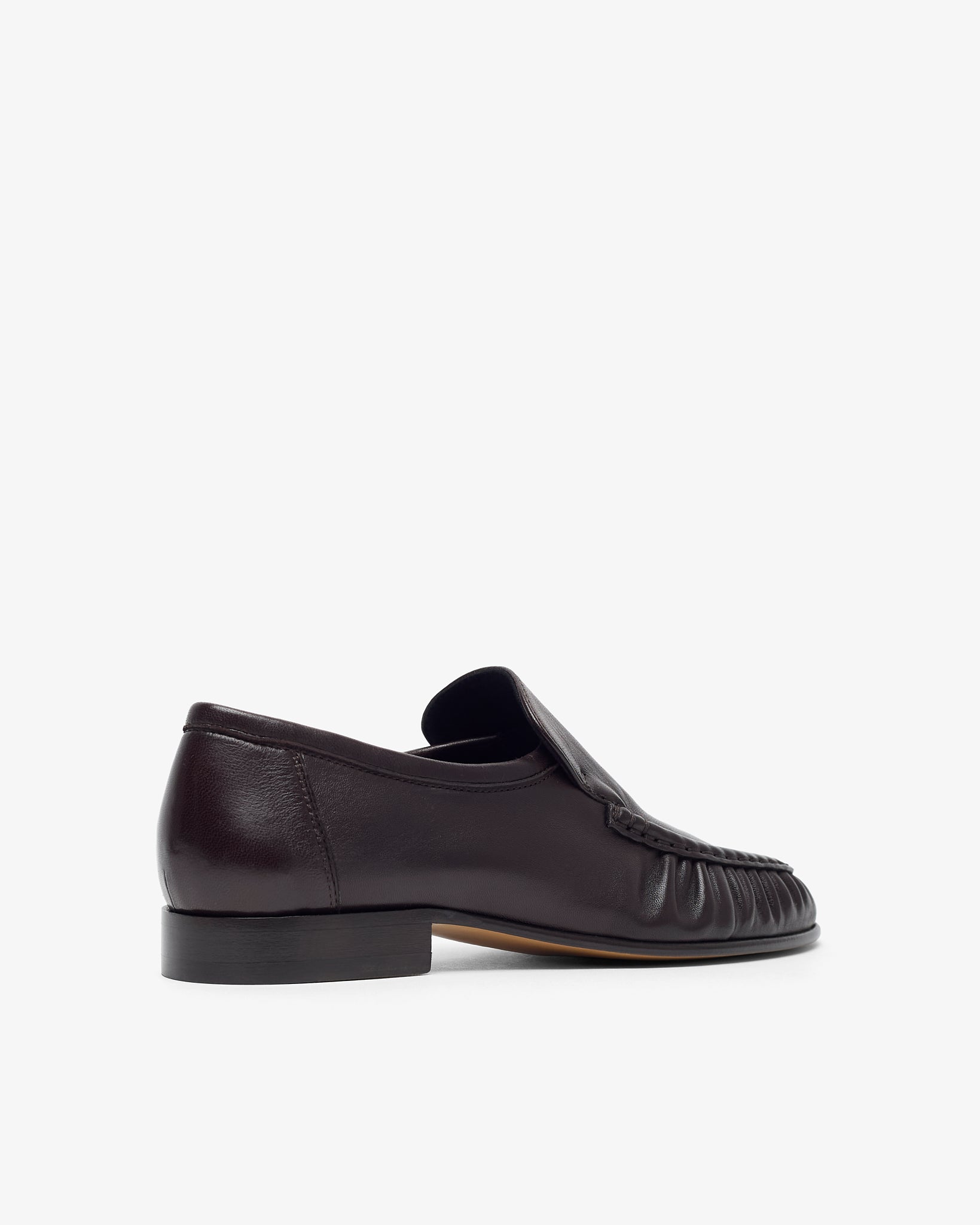 Soft mocassin two brown flats