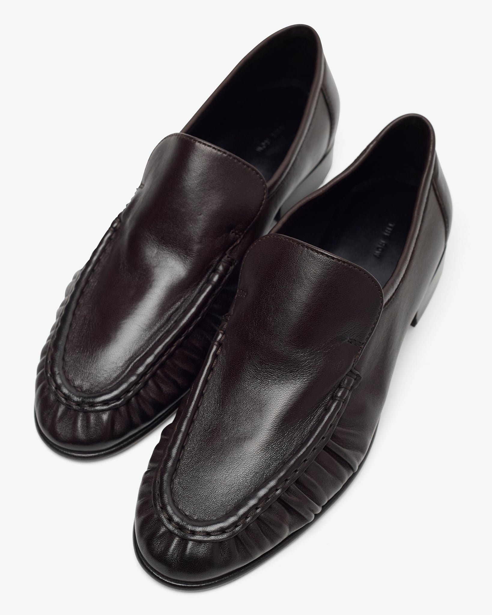 Soft mocassin two brown flats