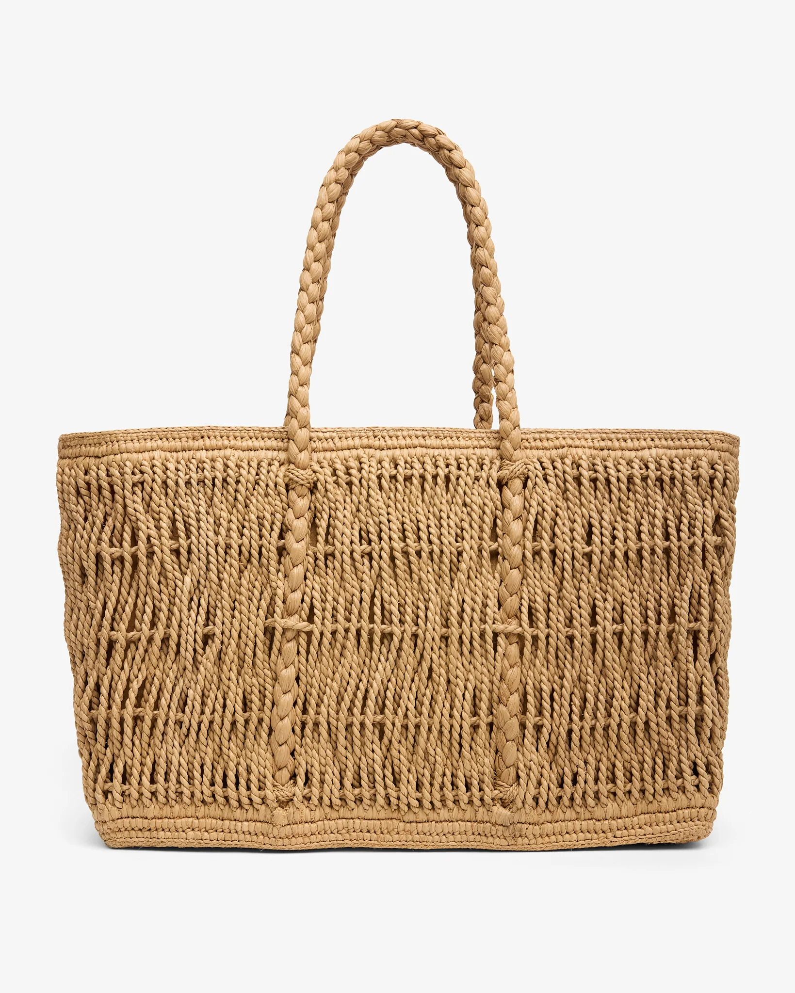Geogica raffia tote bag