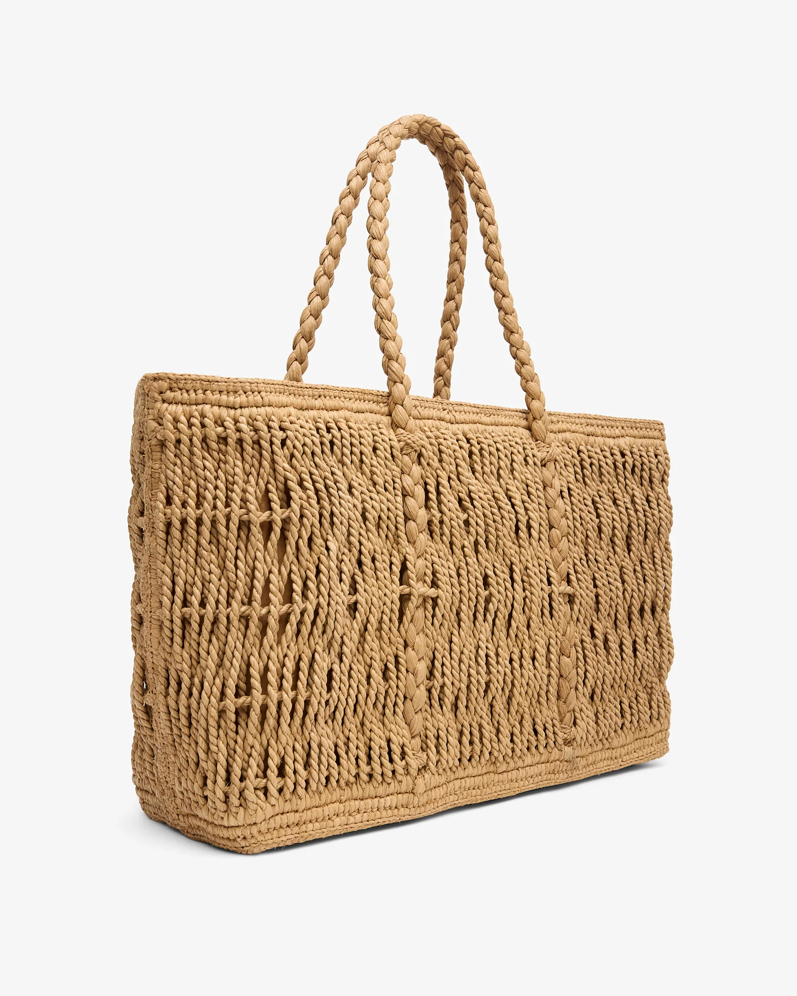 Geogica raffia tote bag