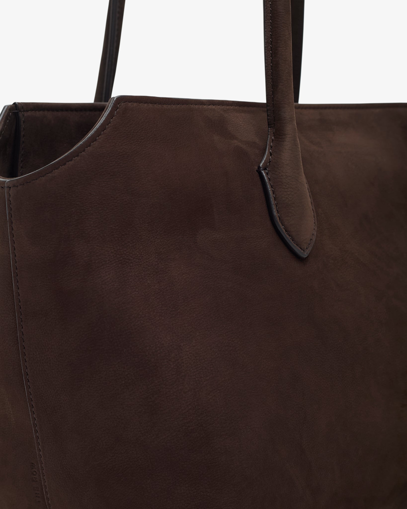 Terrasse ebony brown suede bag