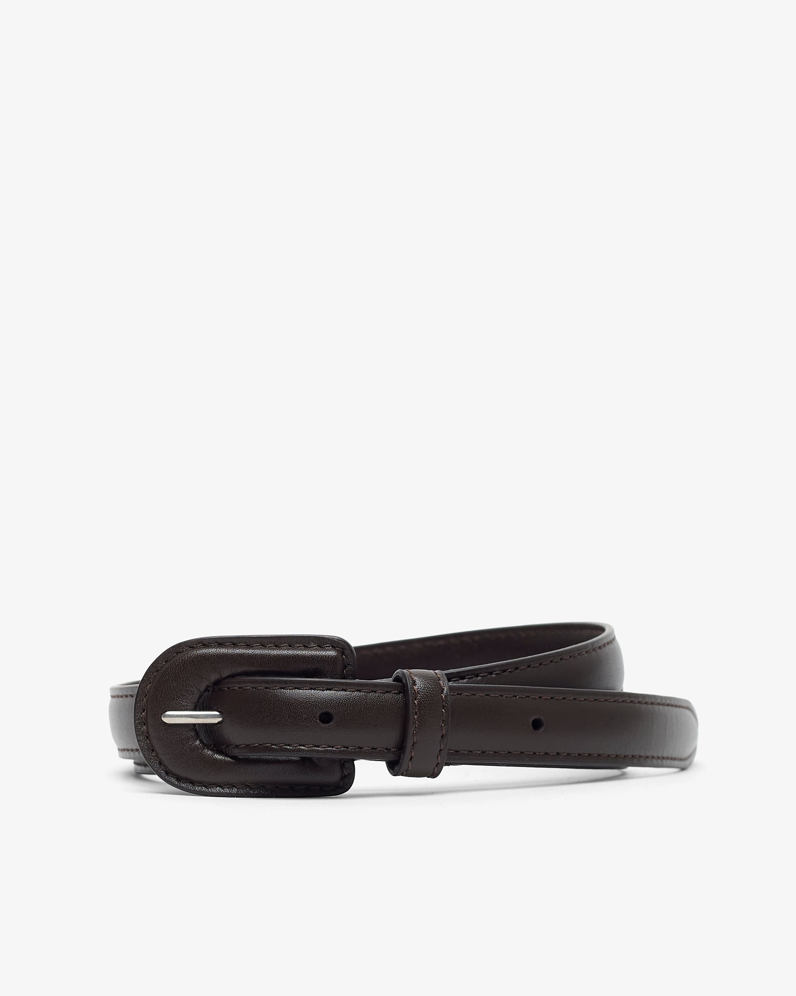 Thin leather belt