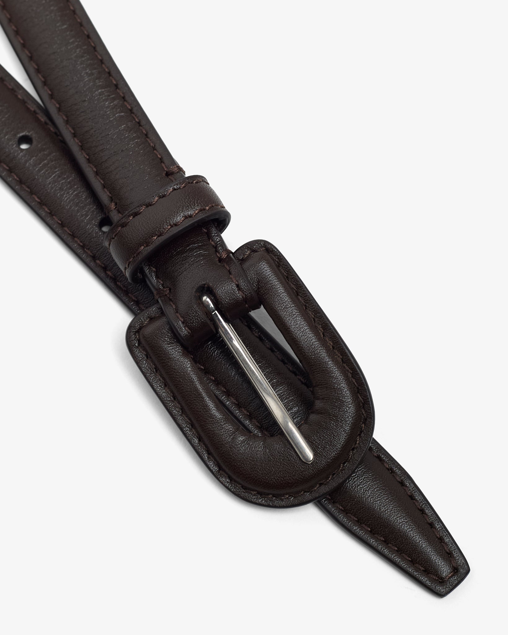 Thin leather belt