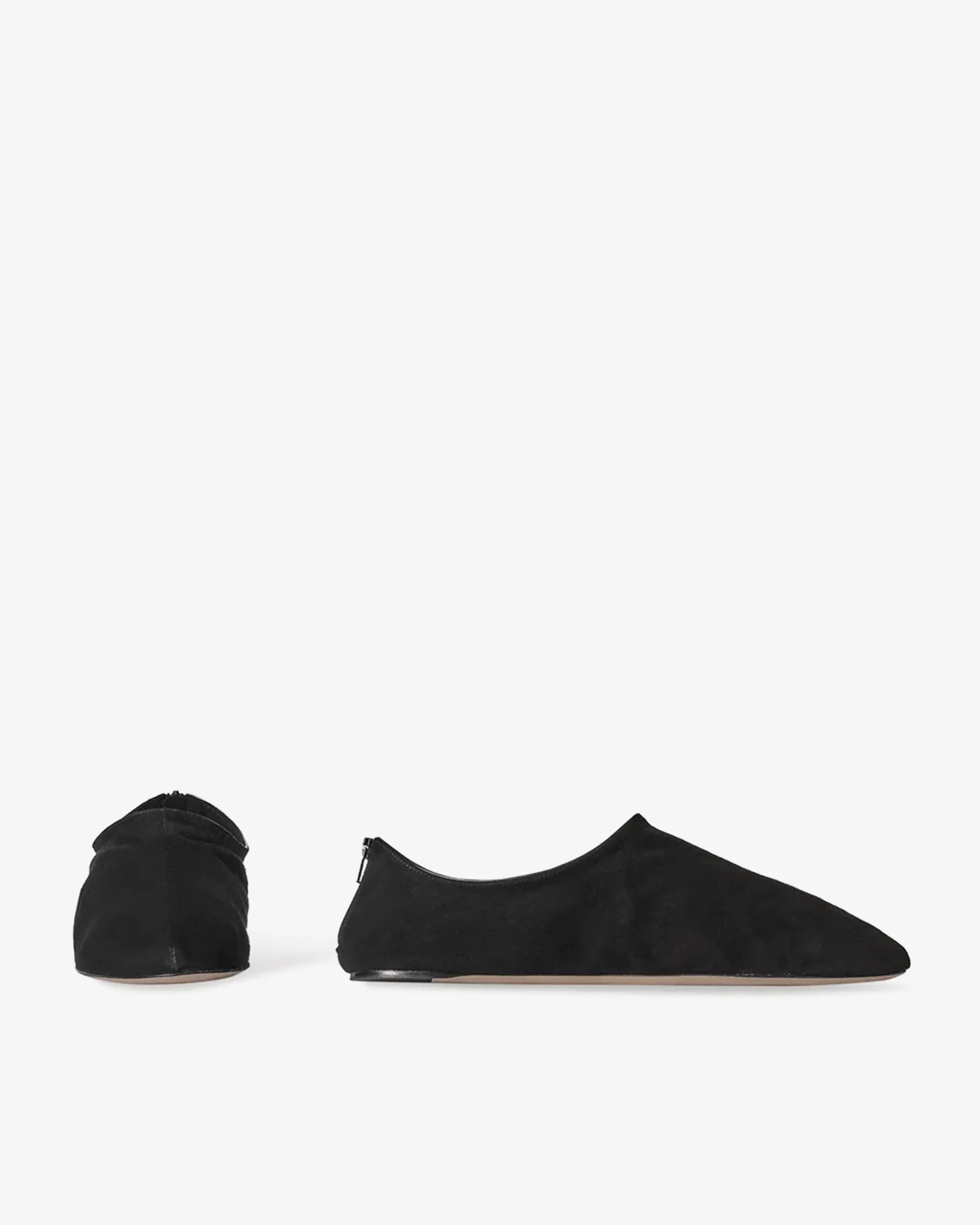 Stellene black suede ballet flats
