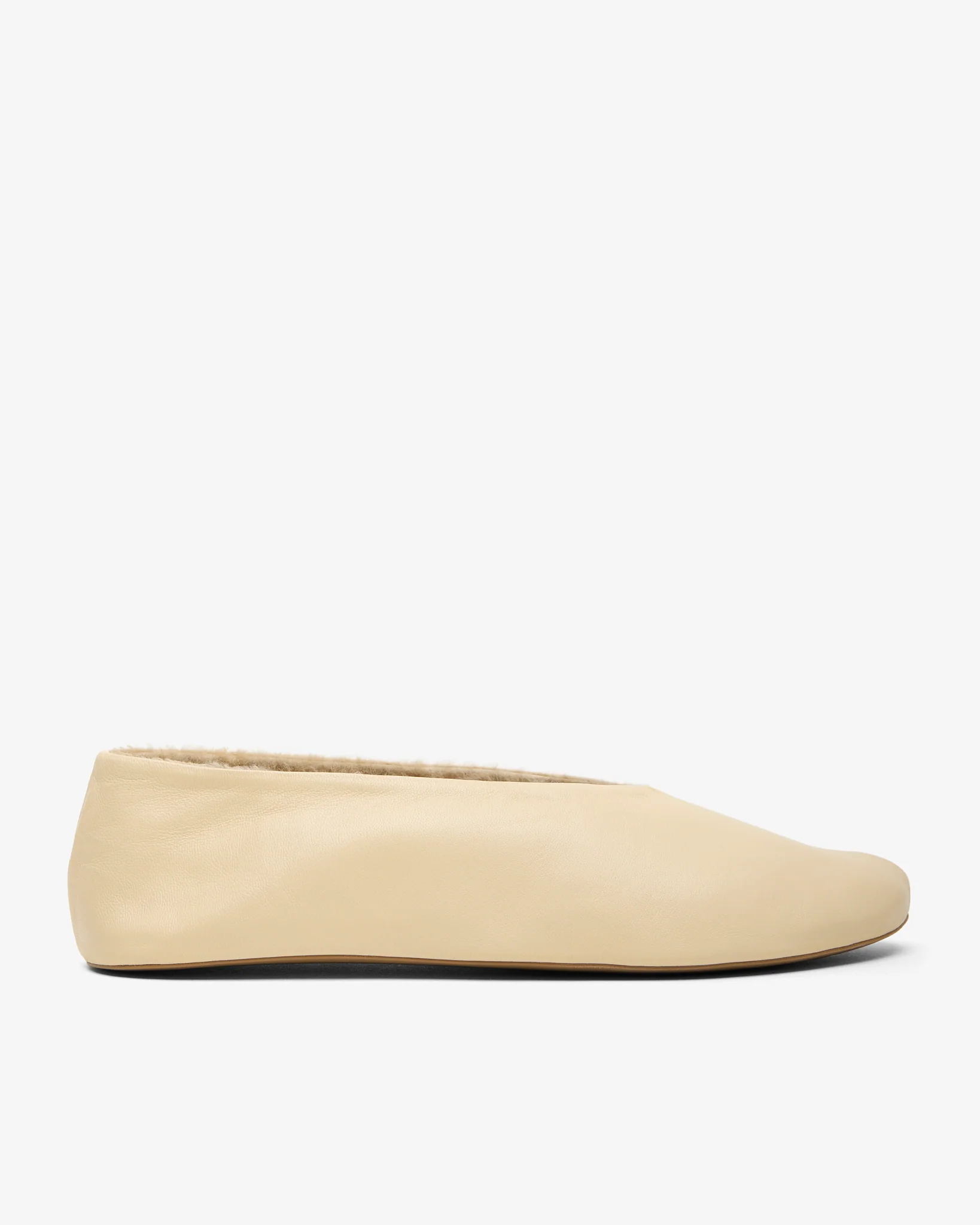 Stella butter shearling ballet flats