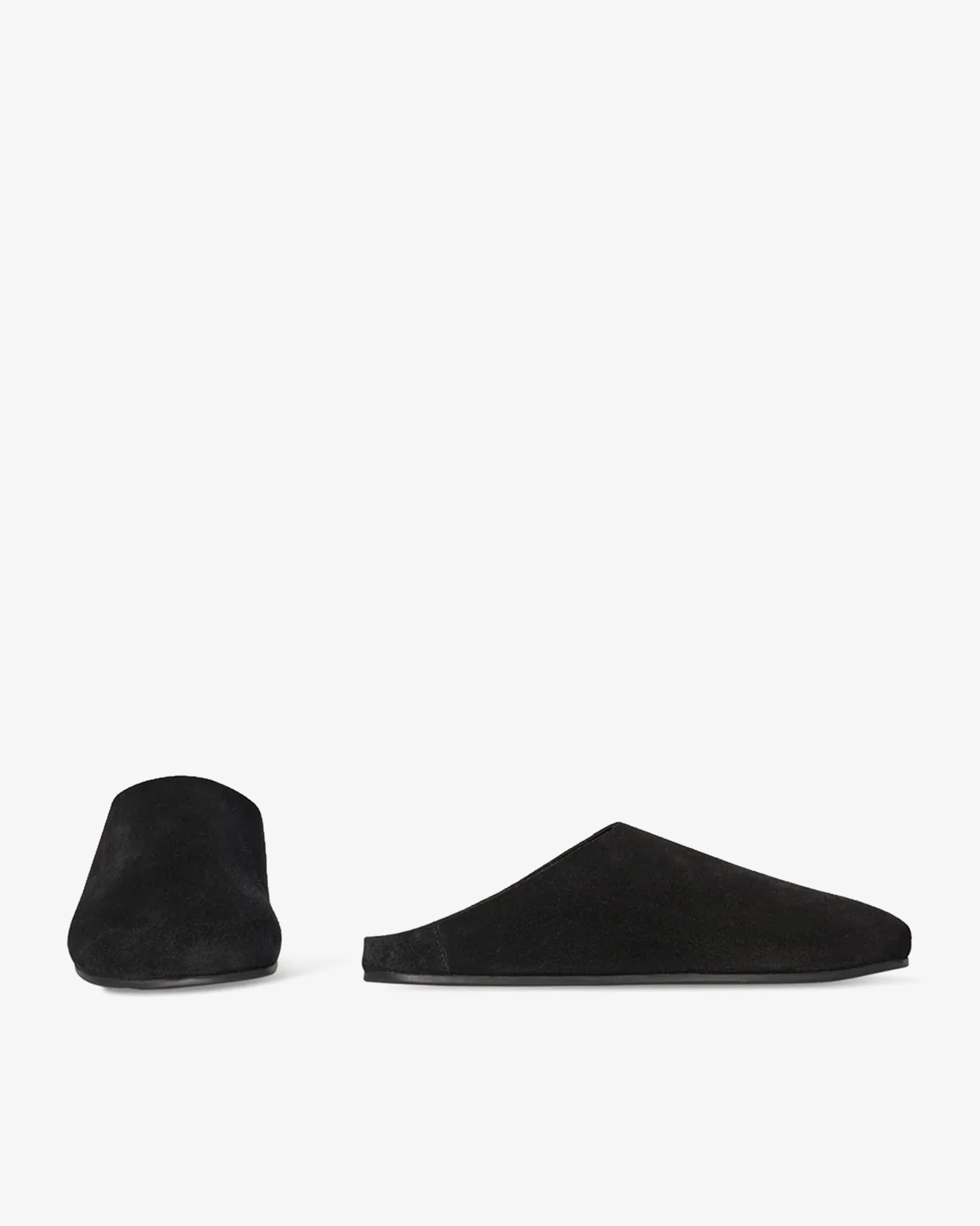 Hudson black mule slides