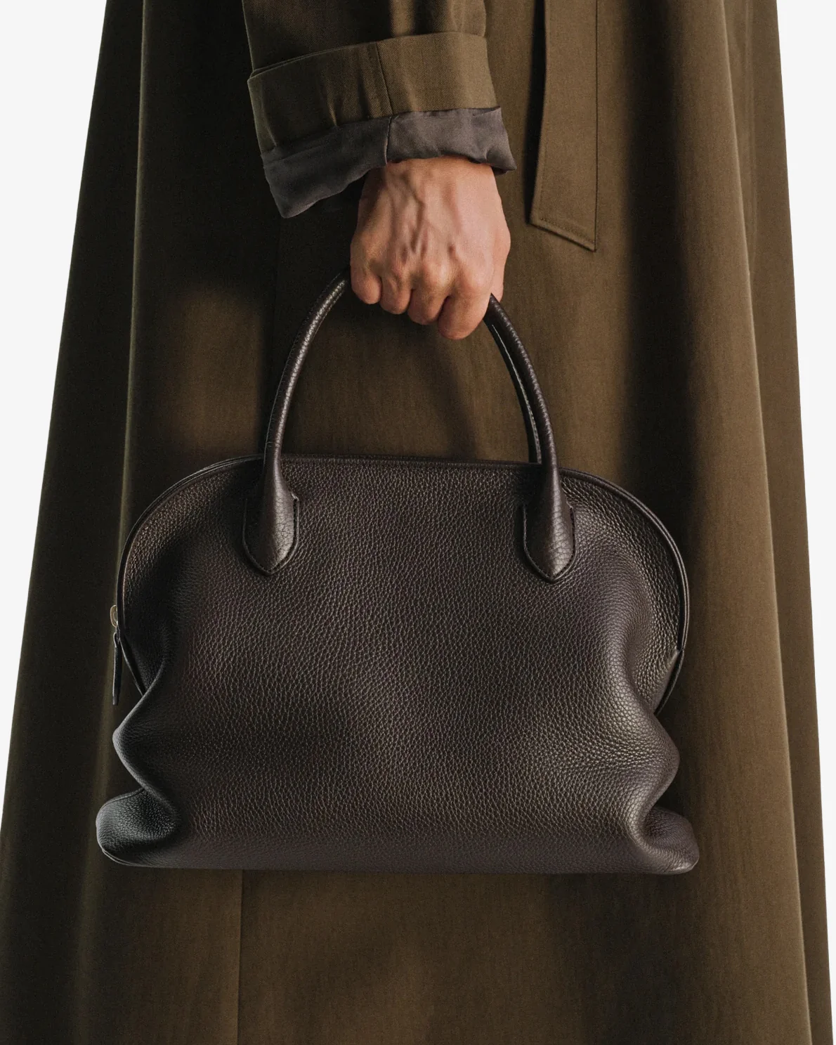 Agnes 12 dark brown leather bag