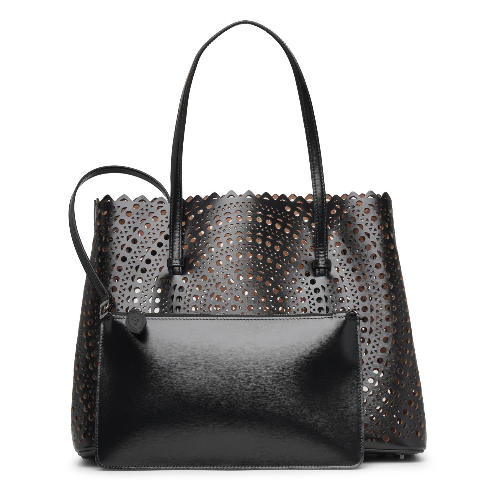 Mina 32 vienne circulaire black tote bag
