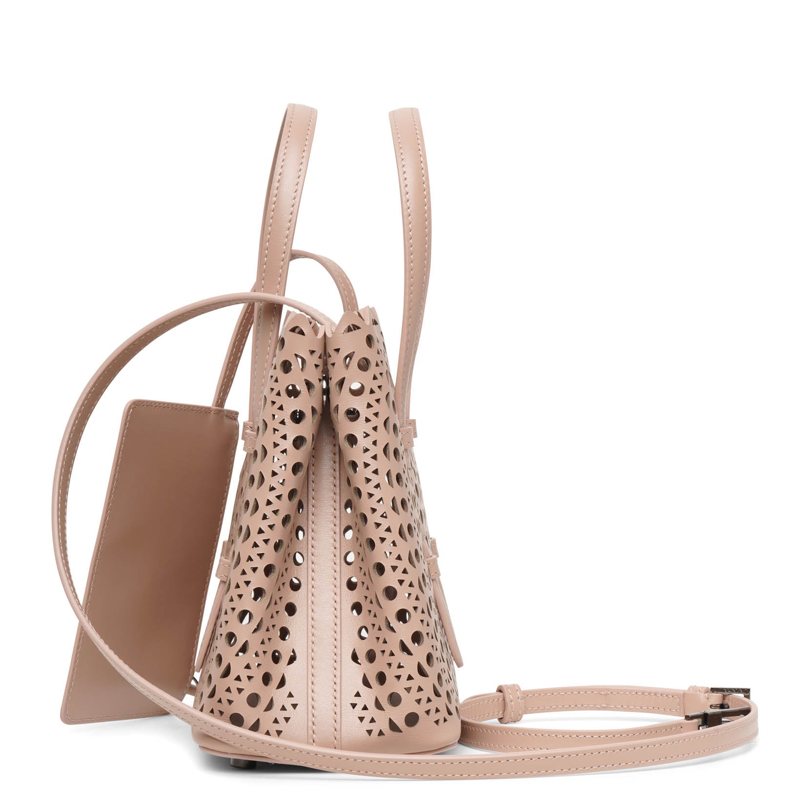 Mina 20 vienne circulaire beige leather tote bag