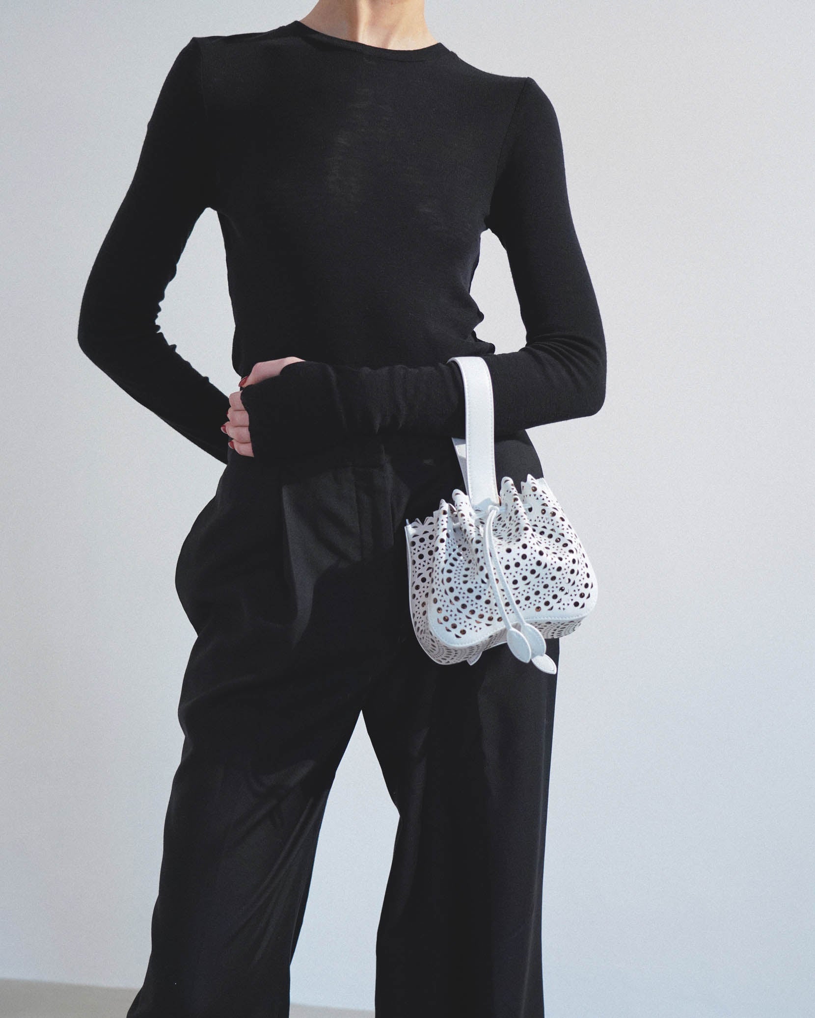 Rose Marie white bracelet bag