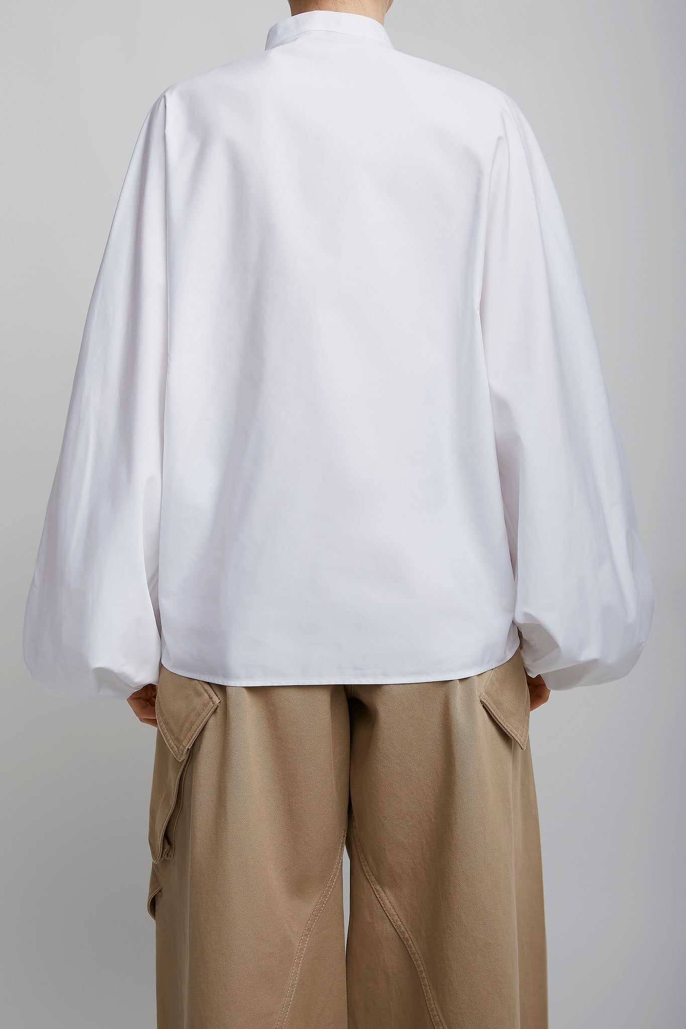 Poplin balloon shirt