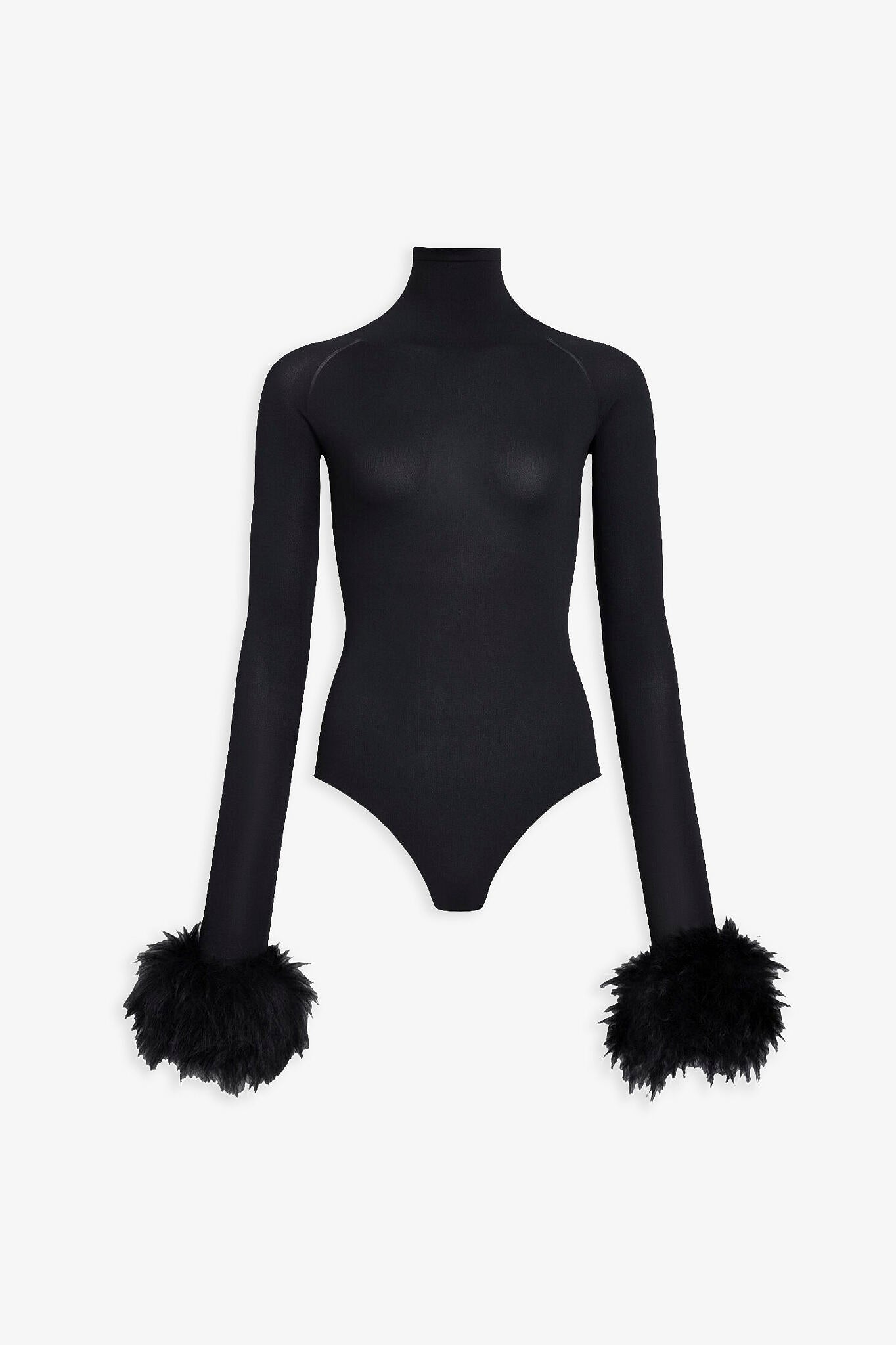 Alaia black knitted cuff body