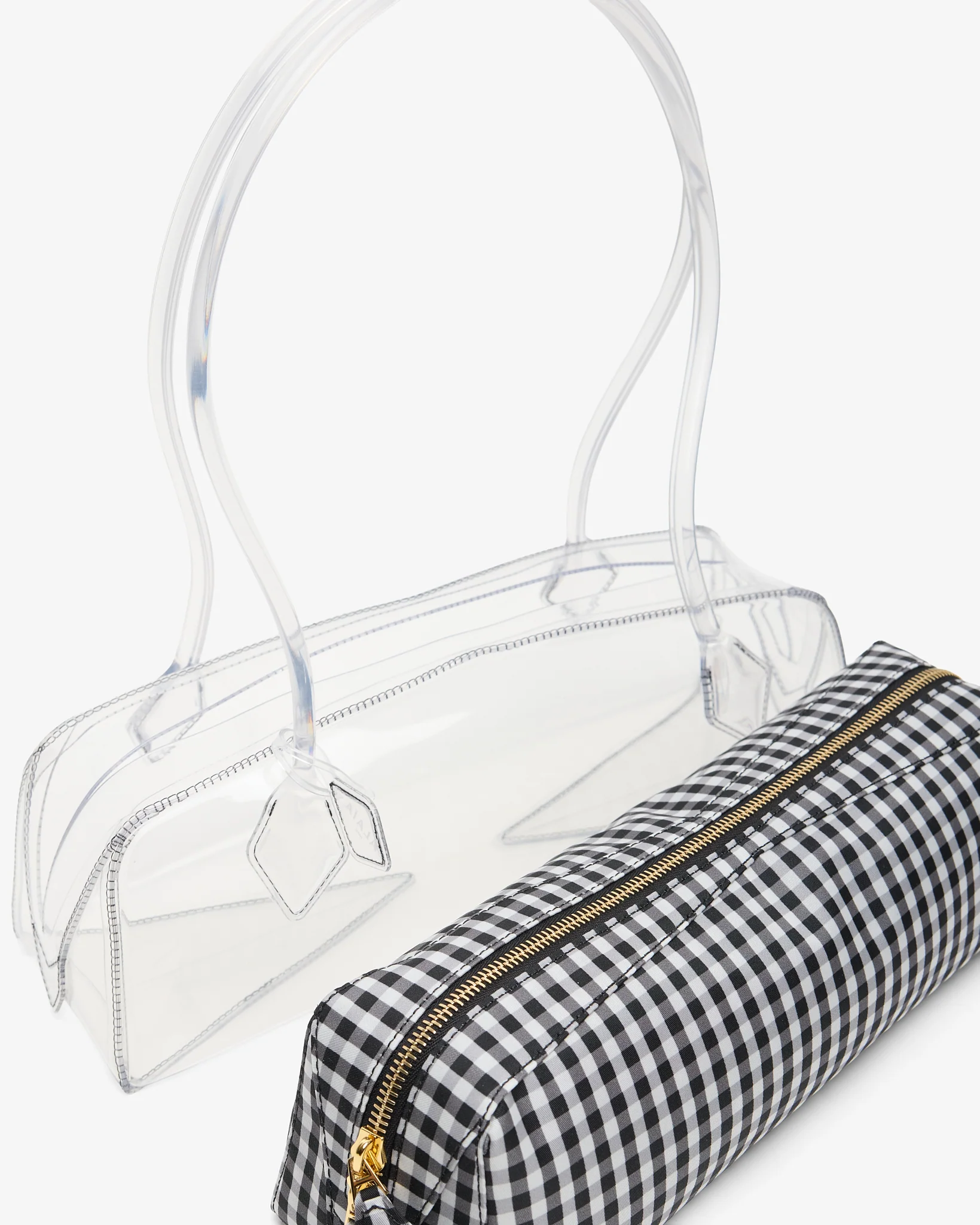 Le Teckel Medium black and white bag