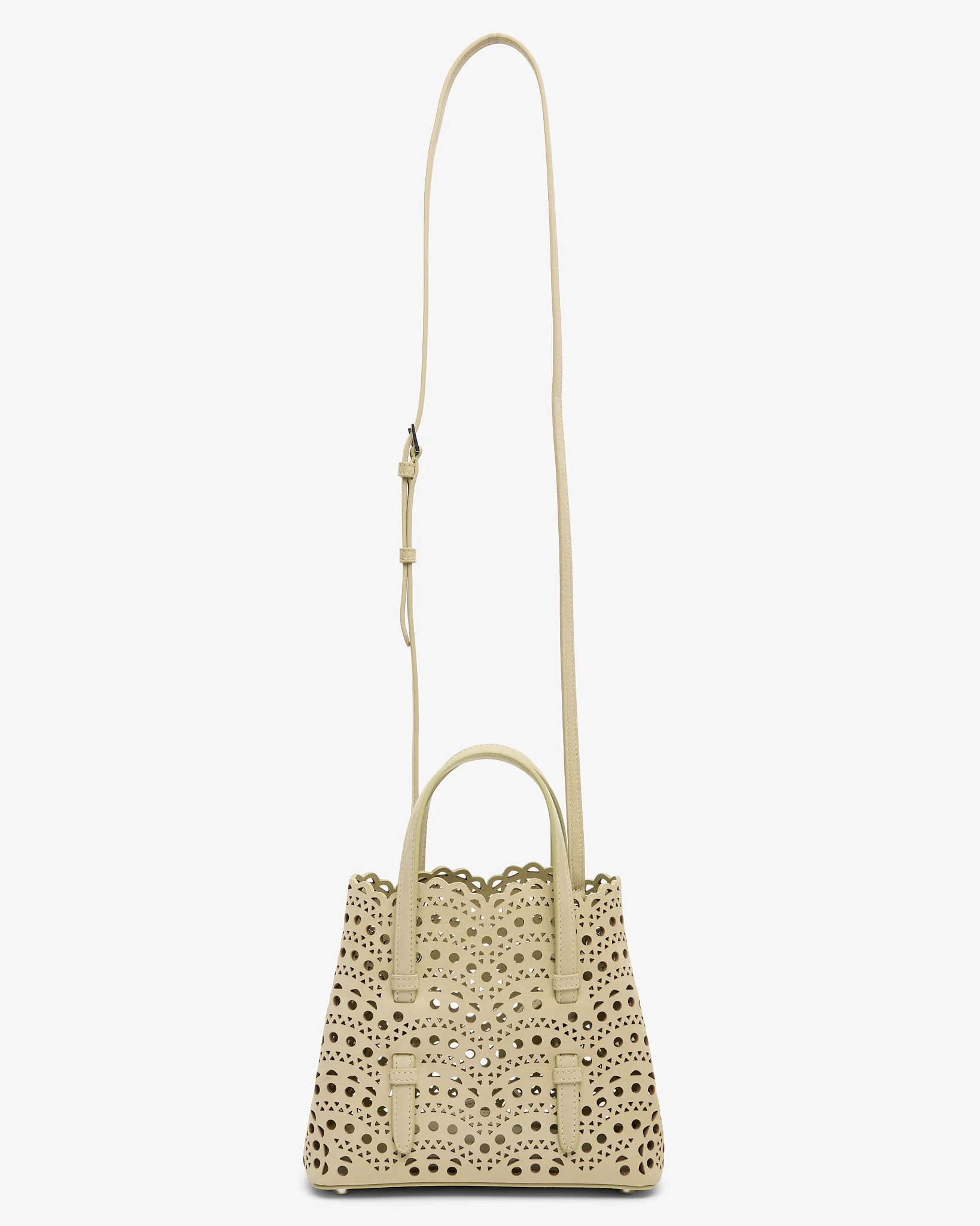 Mina 20 amond green suede tote bag