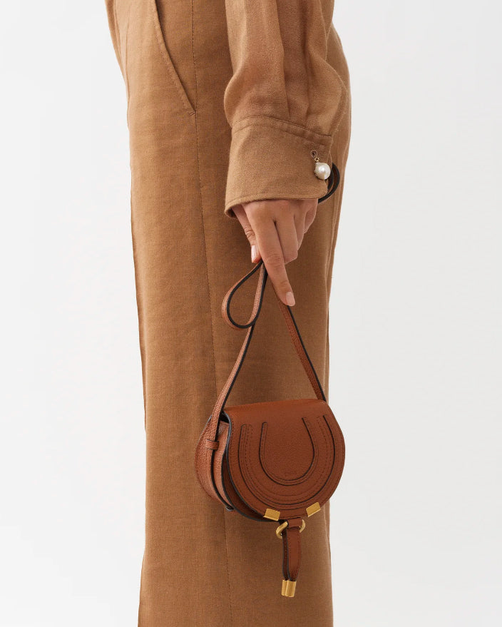 Marcie mini tan crossbody bag