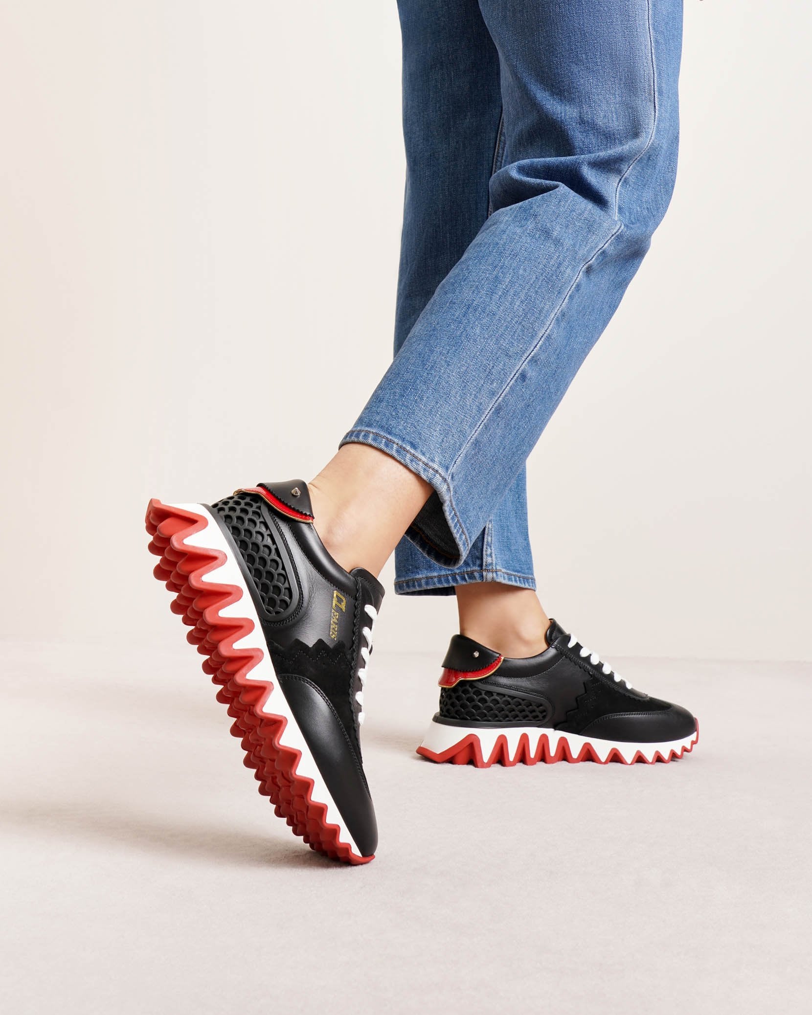 Loubishark donna black sneakers