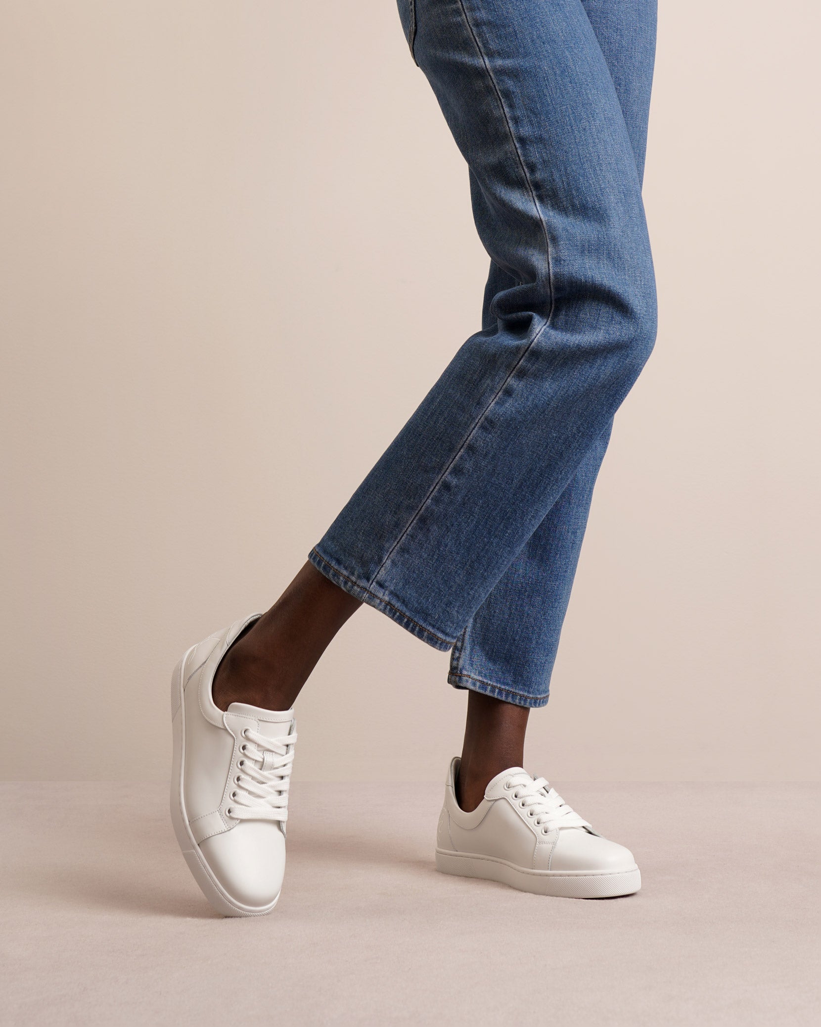 Elo Loubi white leather sneakers