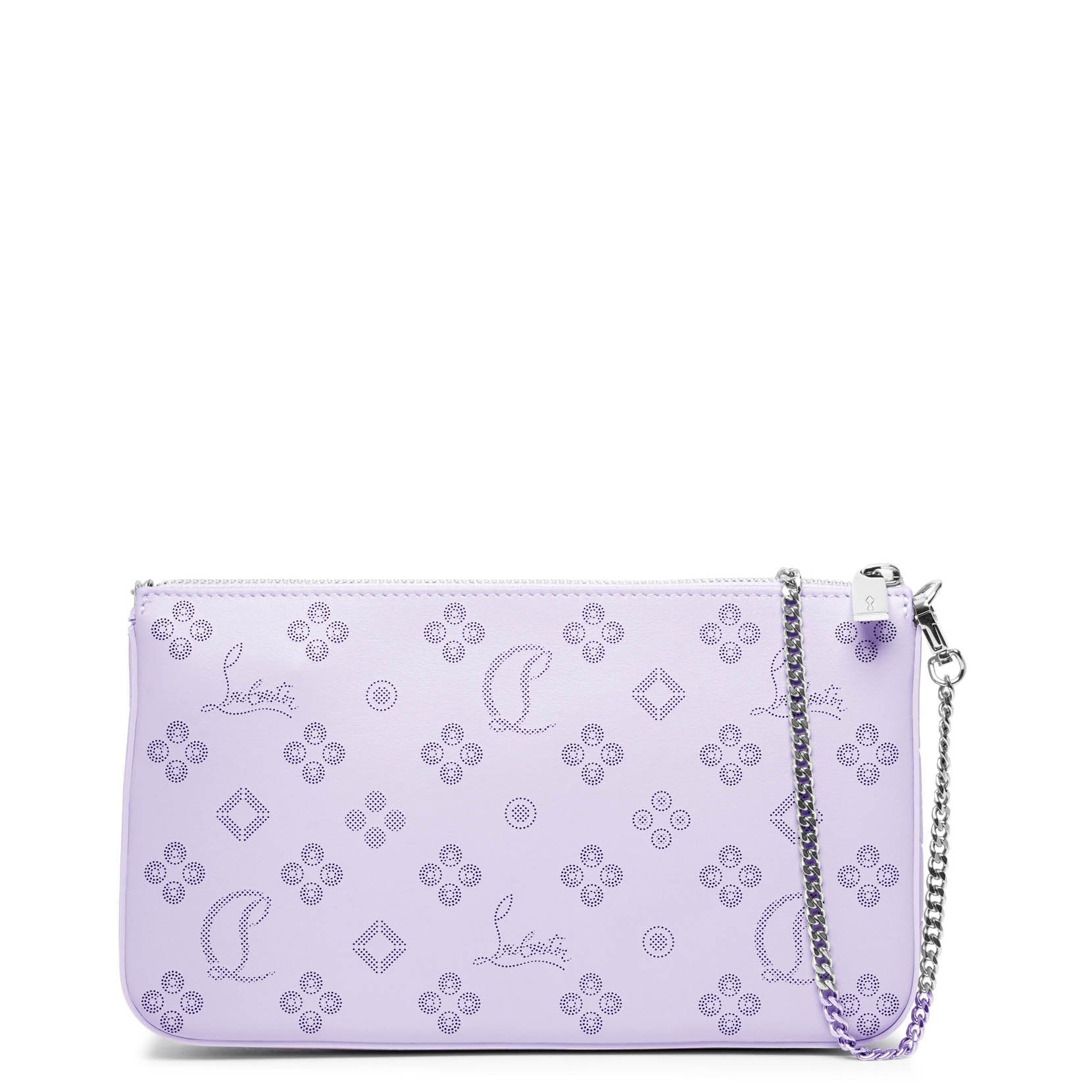 Loubila lilac patent pouch