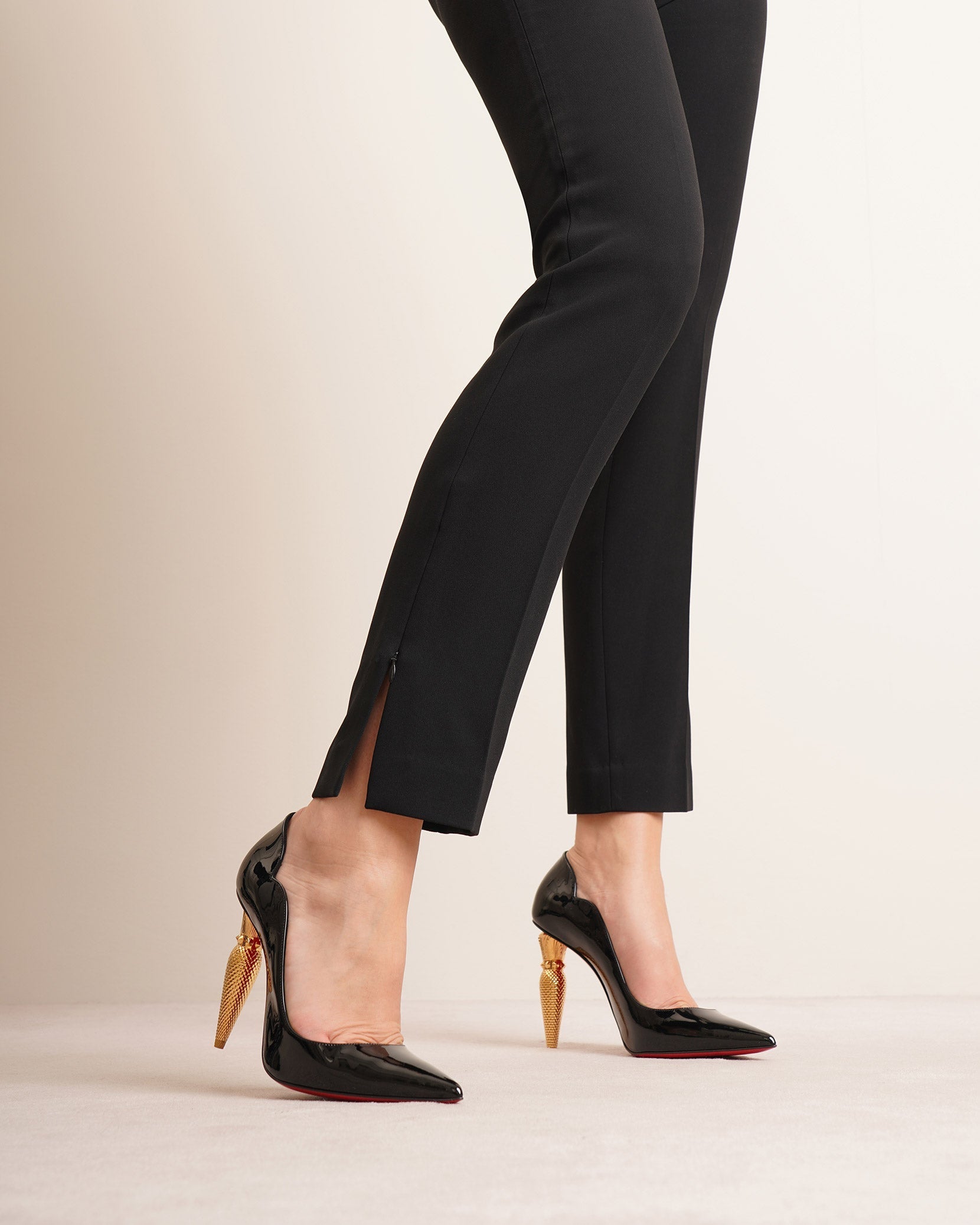 Lipchick 100 black patent pumps