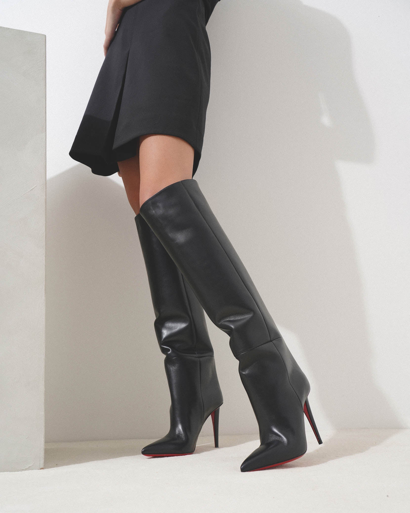 Astrilarge Botta 100 black leather boots