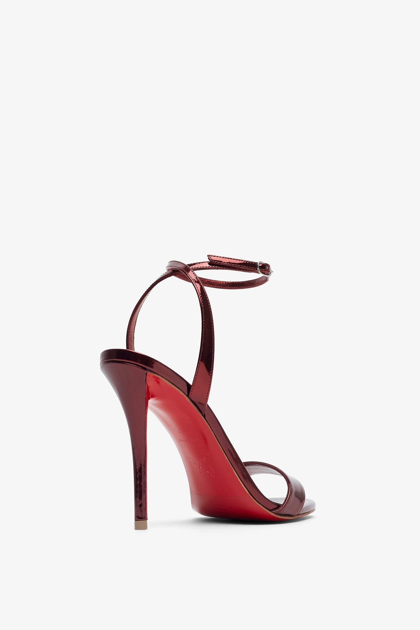 Miss Z 100 red metallic sandals