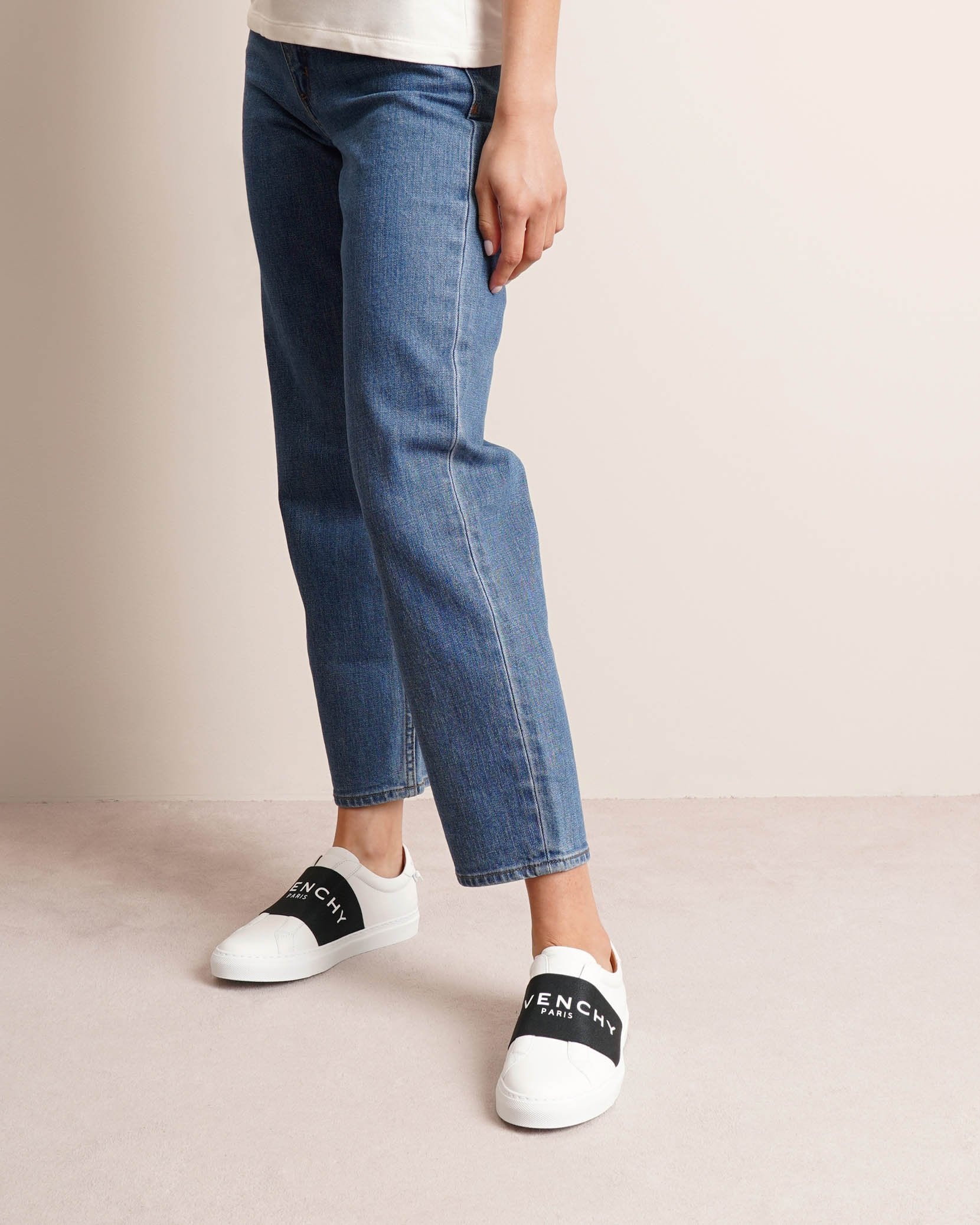 Urban street white logo sneakers