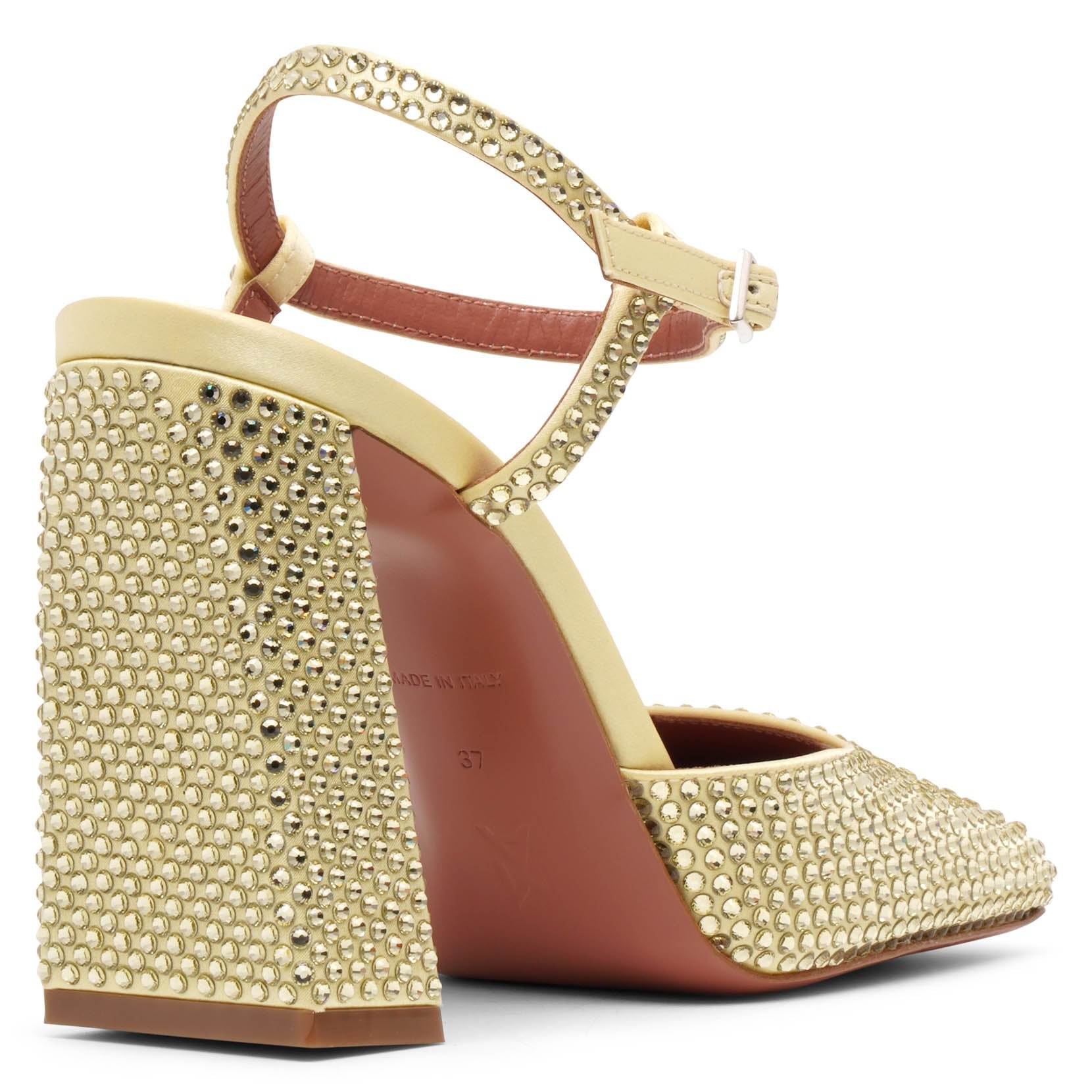 Charlotte 95 yellow crystal pumps
