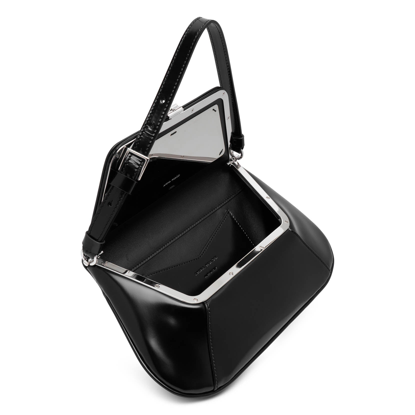 Ami Spazzolato black leather bag