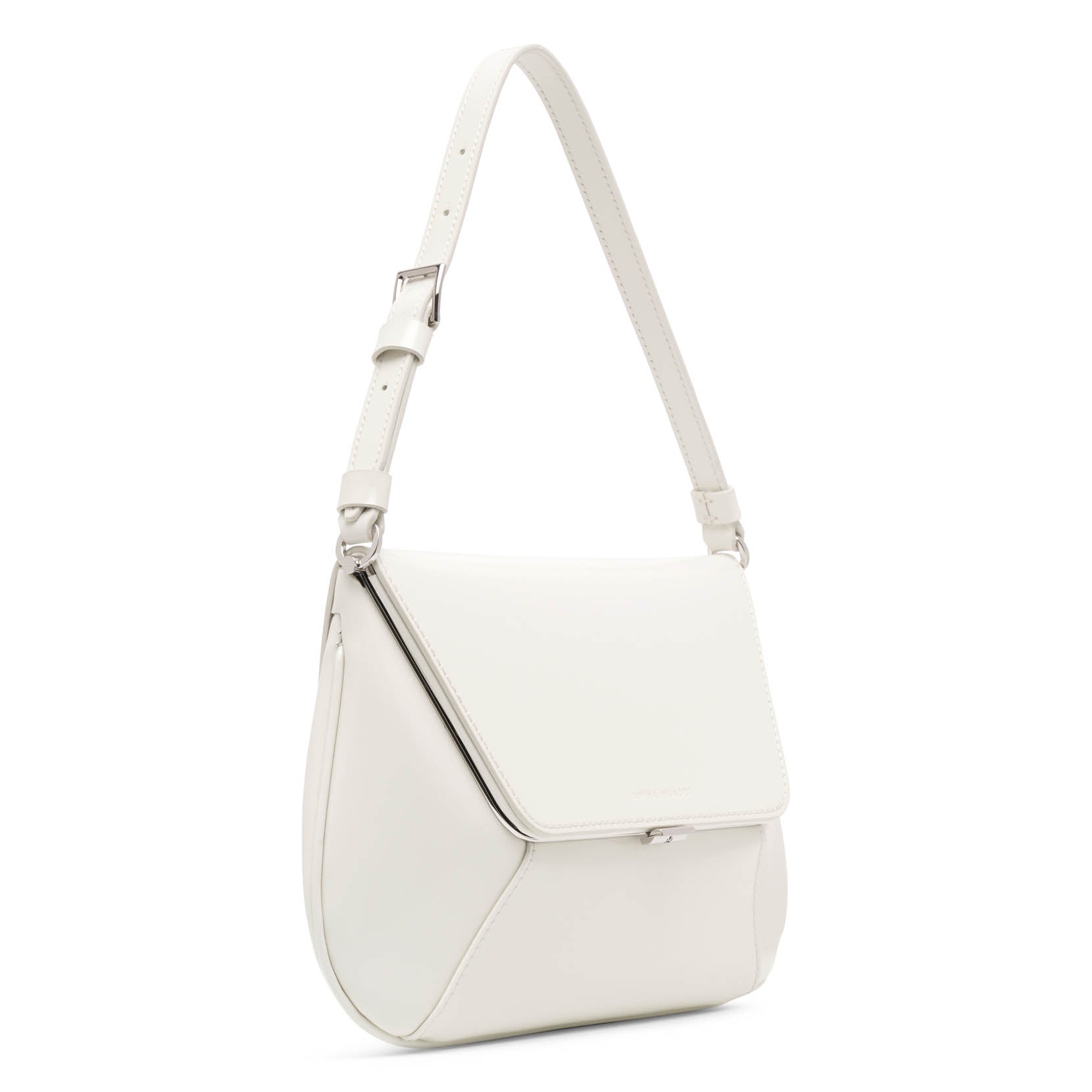 Ami Spazzolato white leather bag