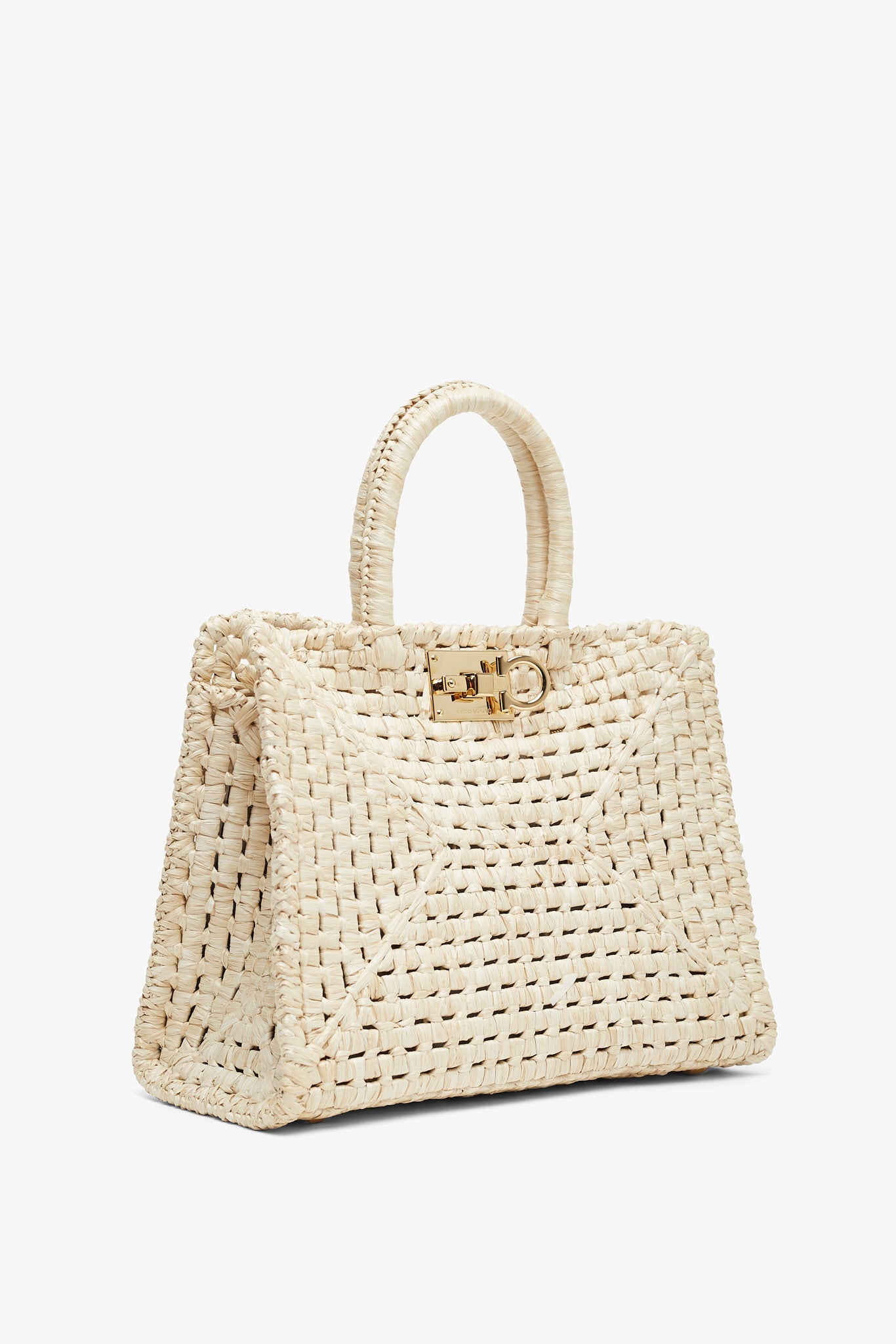 The studio raffia small bag