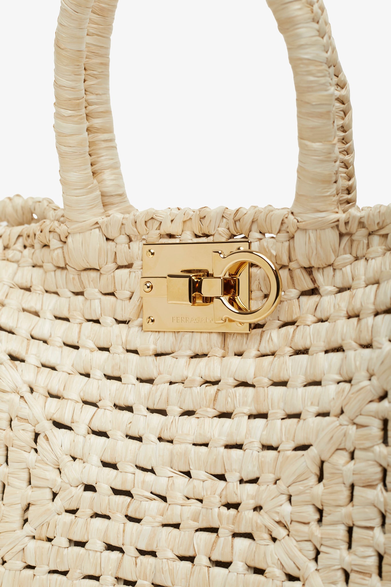 The studio raffia small bag