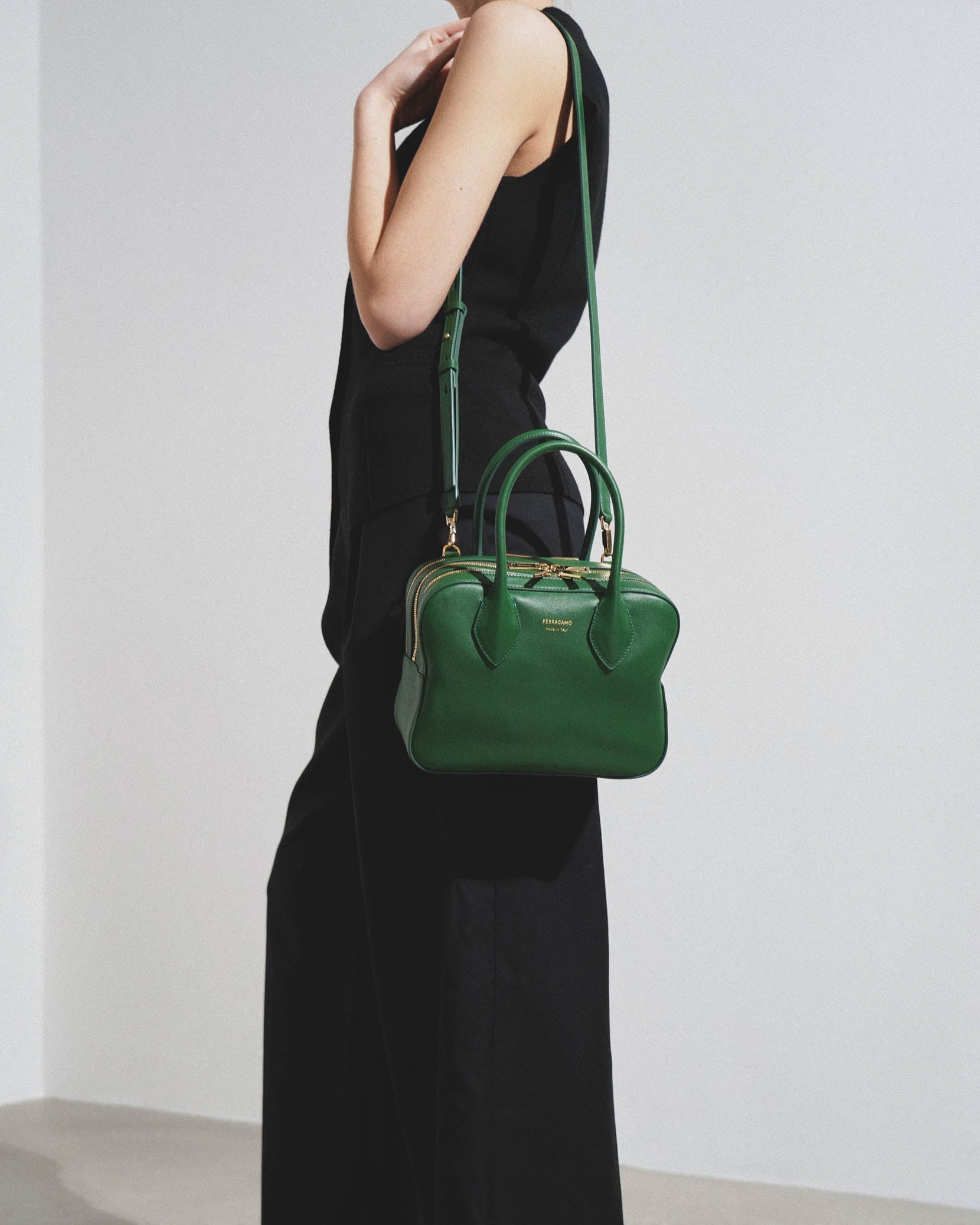 Star small green tote bag