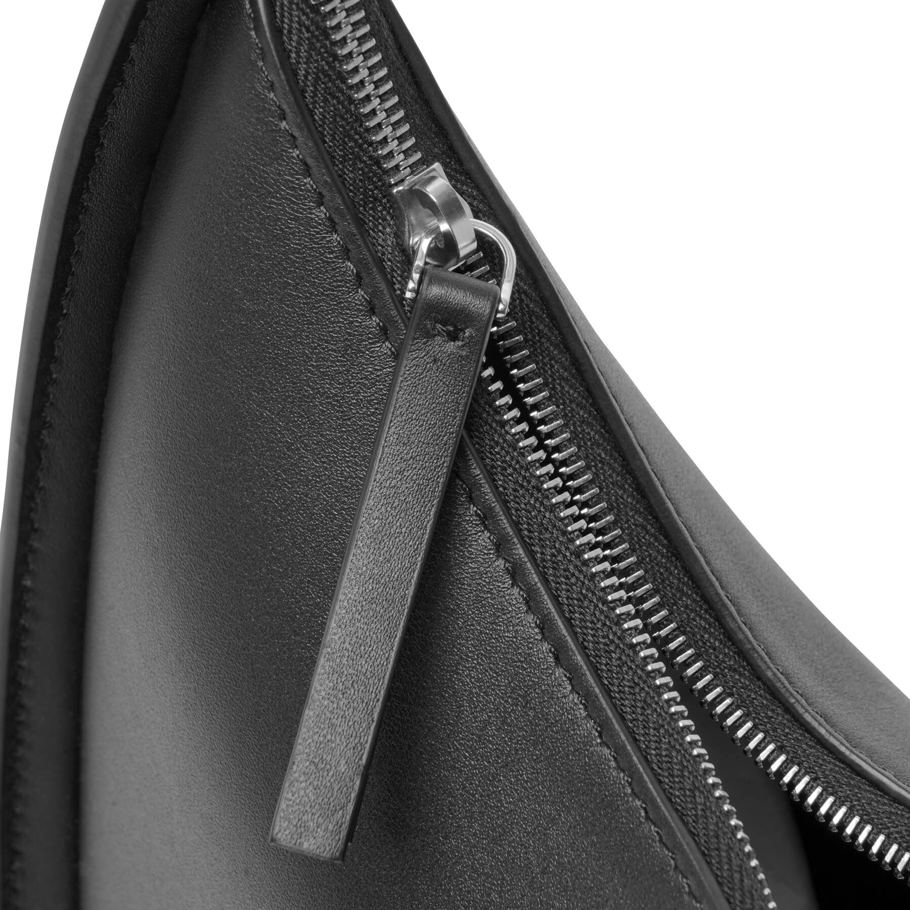 Half Moon black leather bag