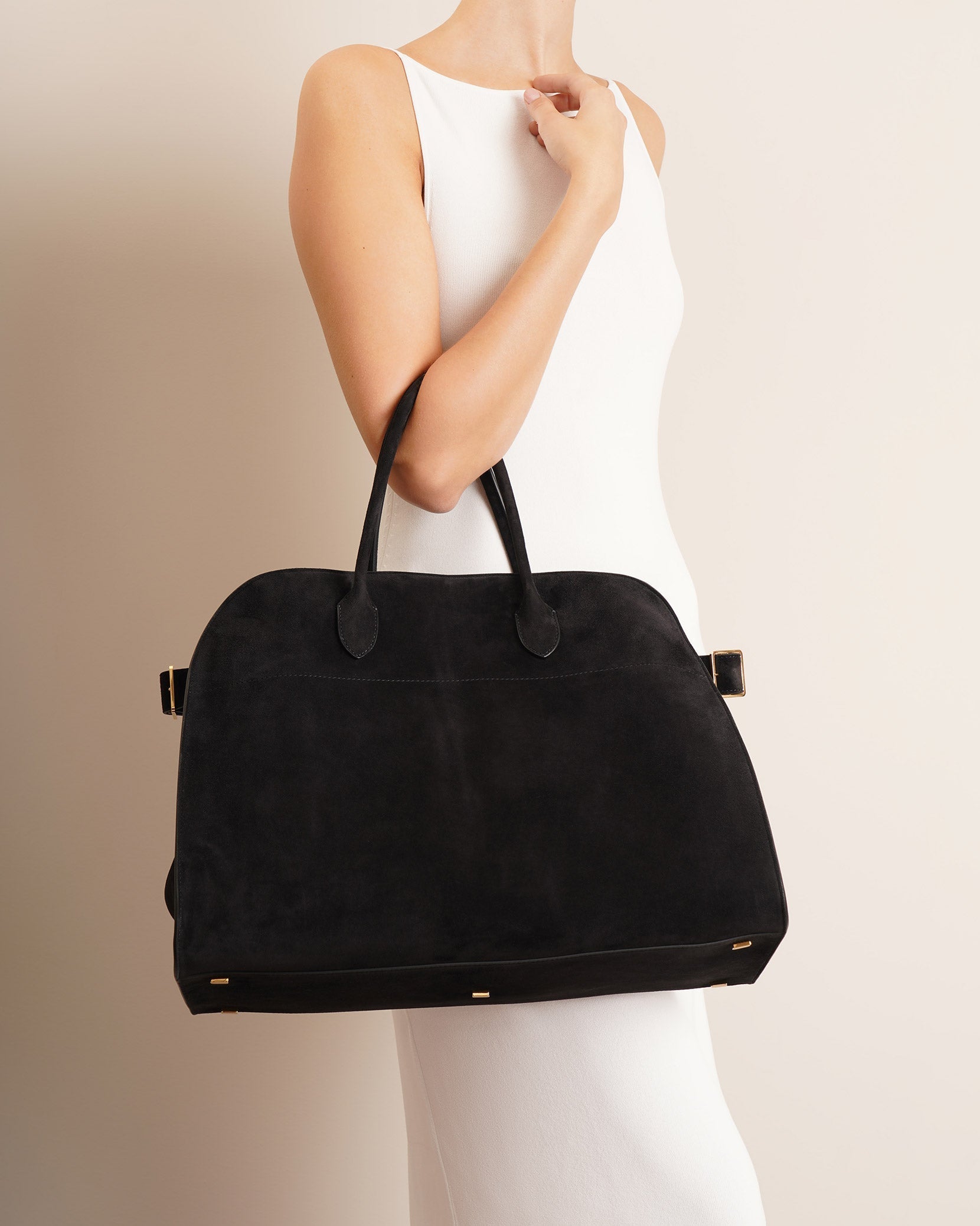Soft Margaux 17 black suede bag