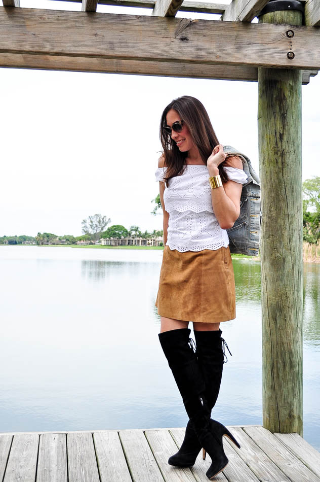 Full look of a boho outfit in festival season style.