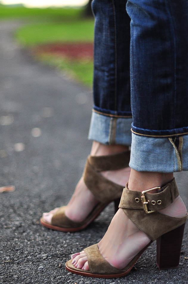 AG Jeans, Stilt jeans, Vince Camuto, Printella sandal, sandals, ankle-wrap