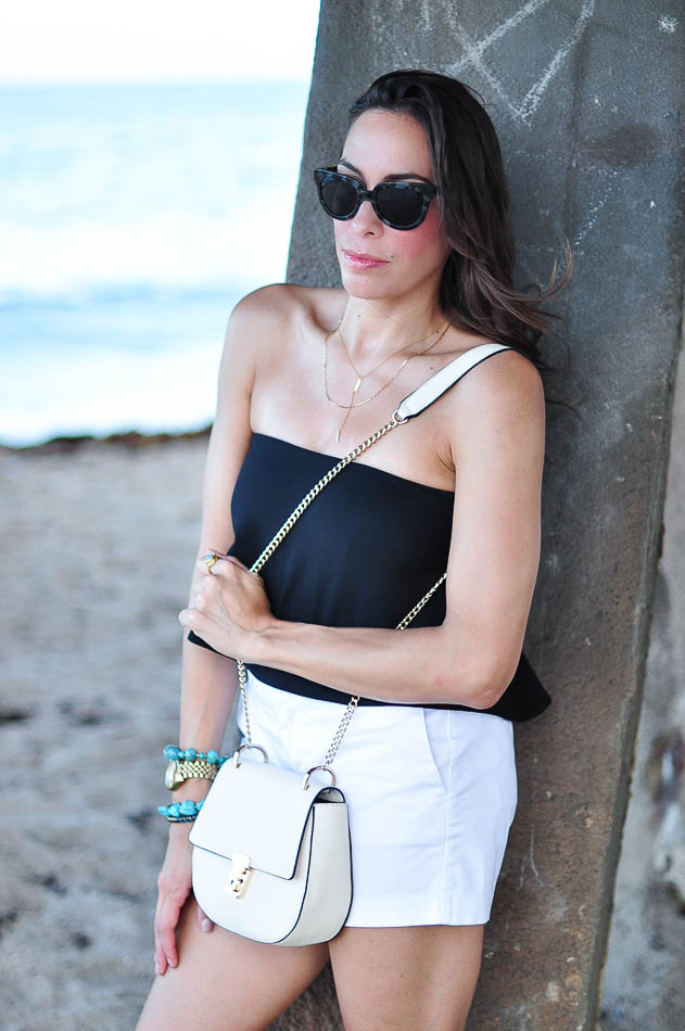 Best Luxury Designers Handbags blogger leaning on a column