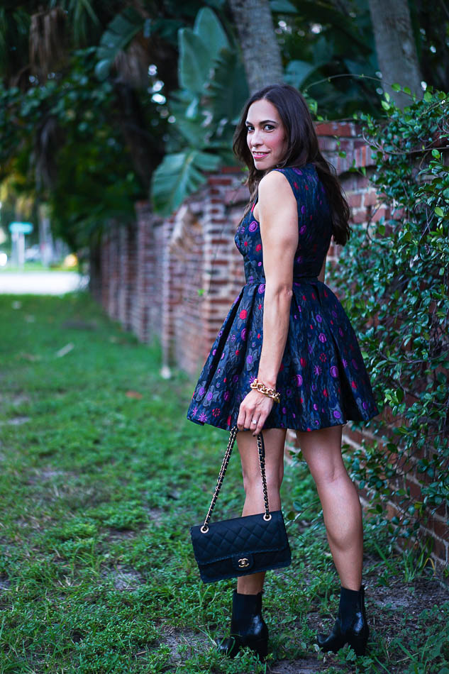 Amanda wearing Cynthia Rowley Floral dress