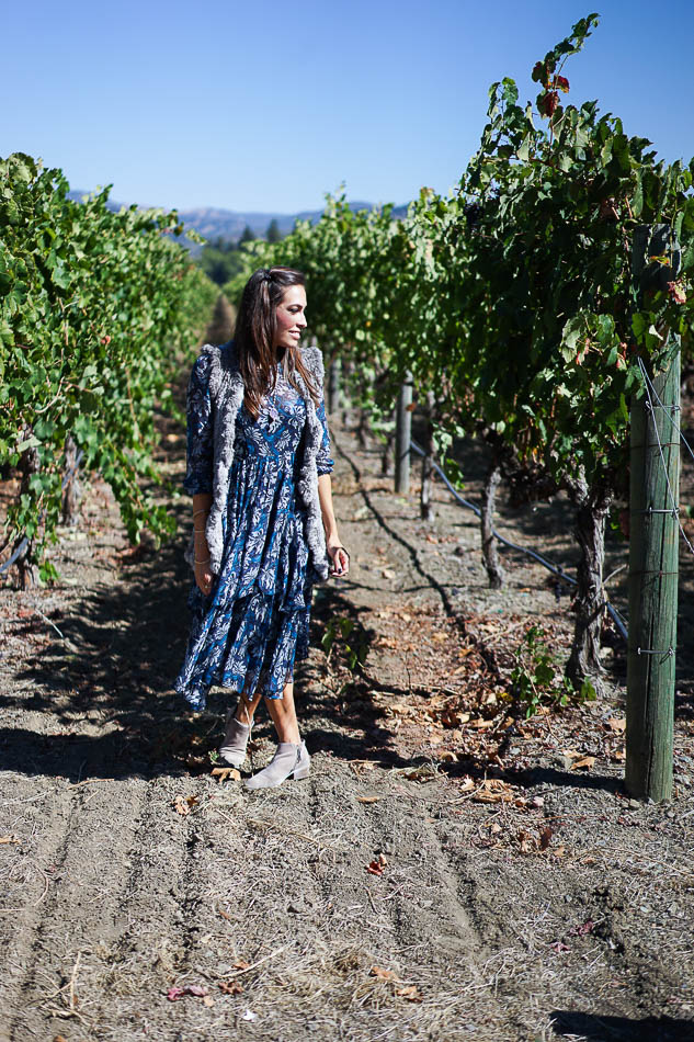 WINE COUNTRY WEDDING VENUES: Best Luxury Designers Handbags wearing Mystic Maxi dress