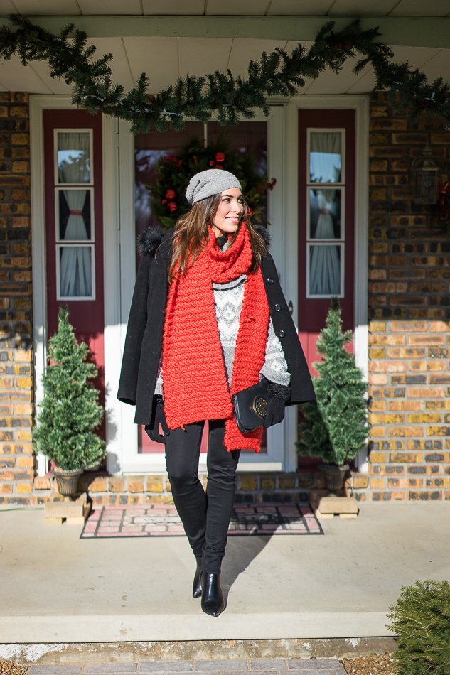 Amanda wearing Free People Fair Isle Sweater